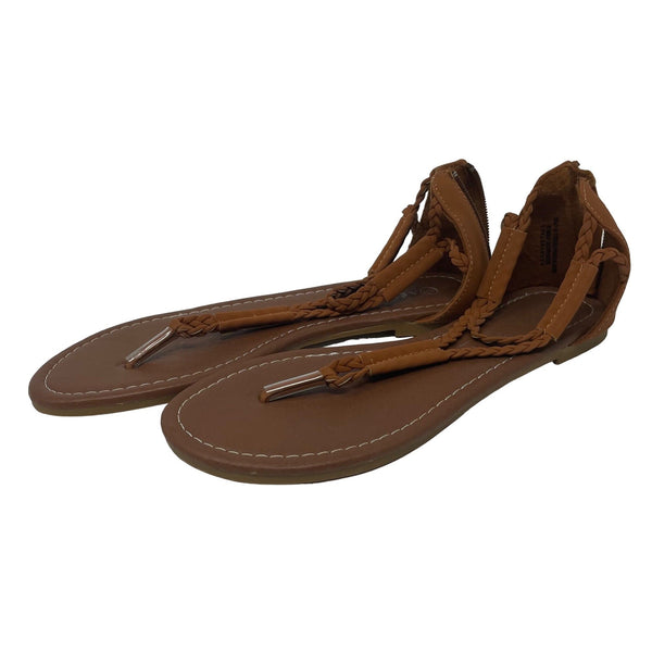 Aeropostale Women's Size 6 Cognac Brown Flat Thong Sandal