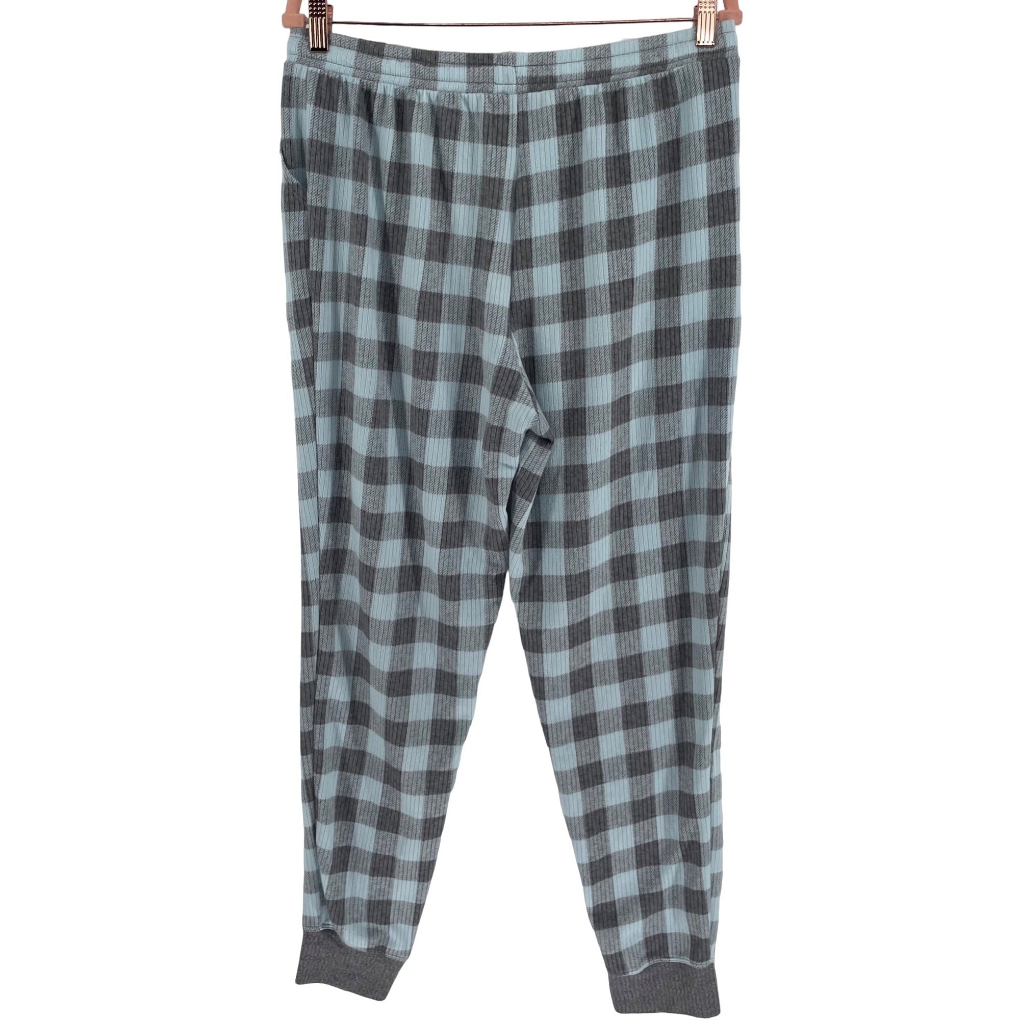 Cuddl Dudds Women's Size Large Blue & Grey Checked Flannel Pajama Pants