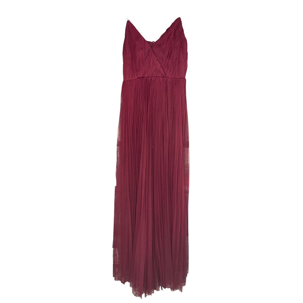 ASOS Women's Size 4 Spaghetti Strap Burgundy Maxi Gown