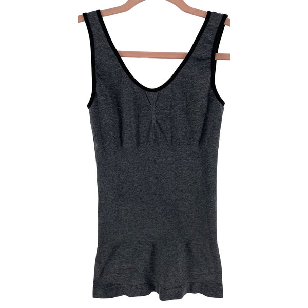 Women's Size Large Grey Stretchy Workout Tank Top