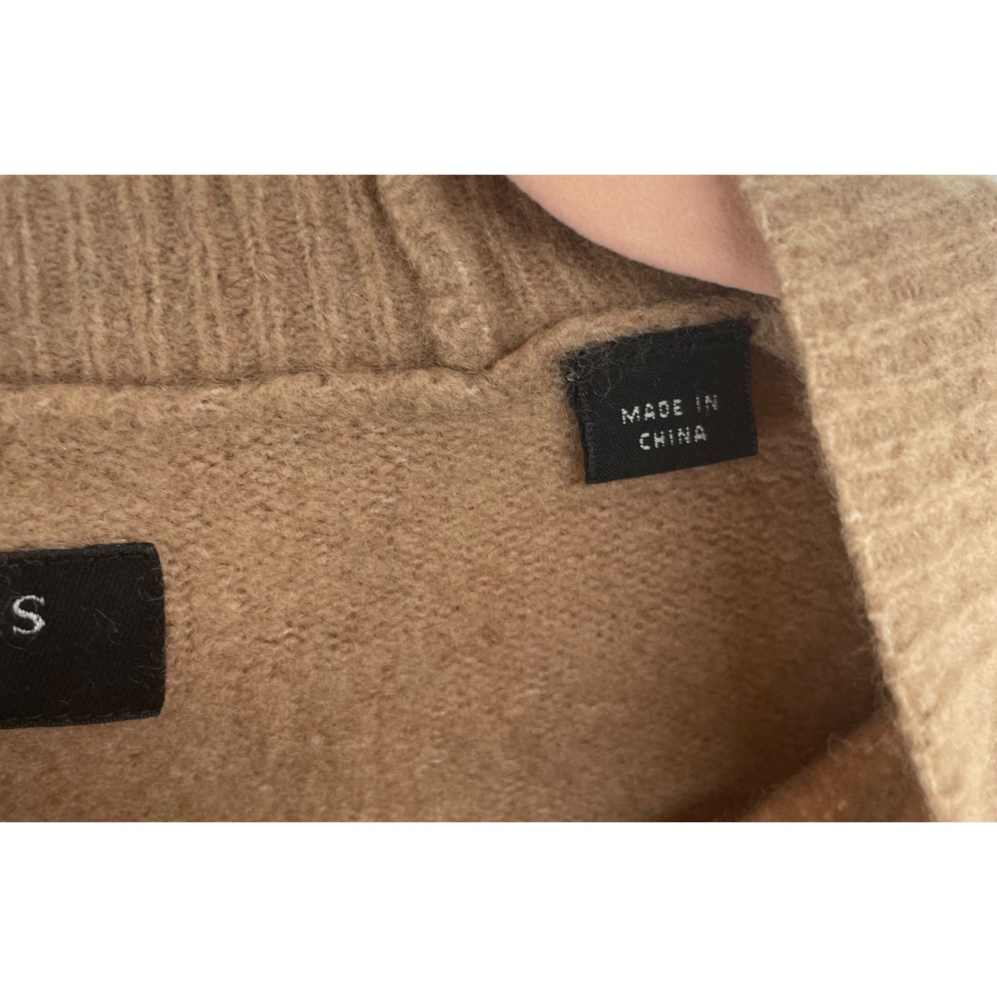 AllSaints Men's Size Medium Hawk Crew Neck Light Brown Wool Blend Sweater