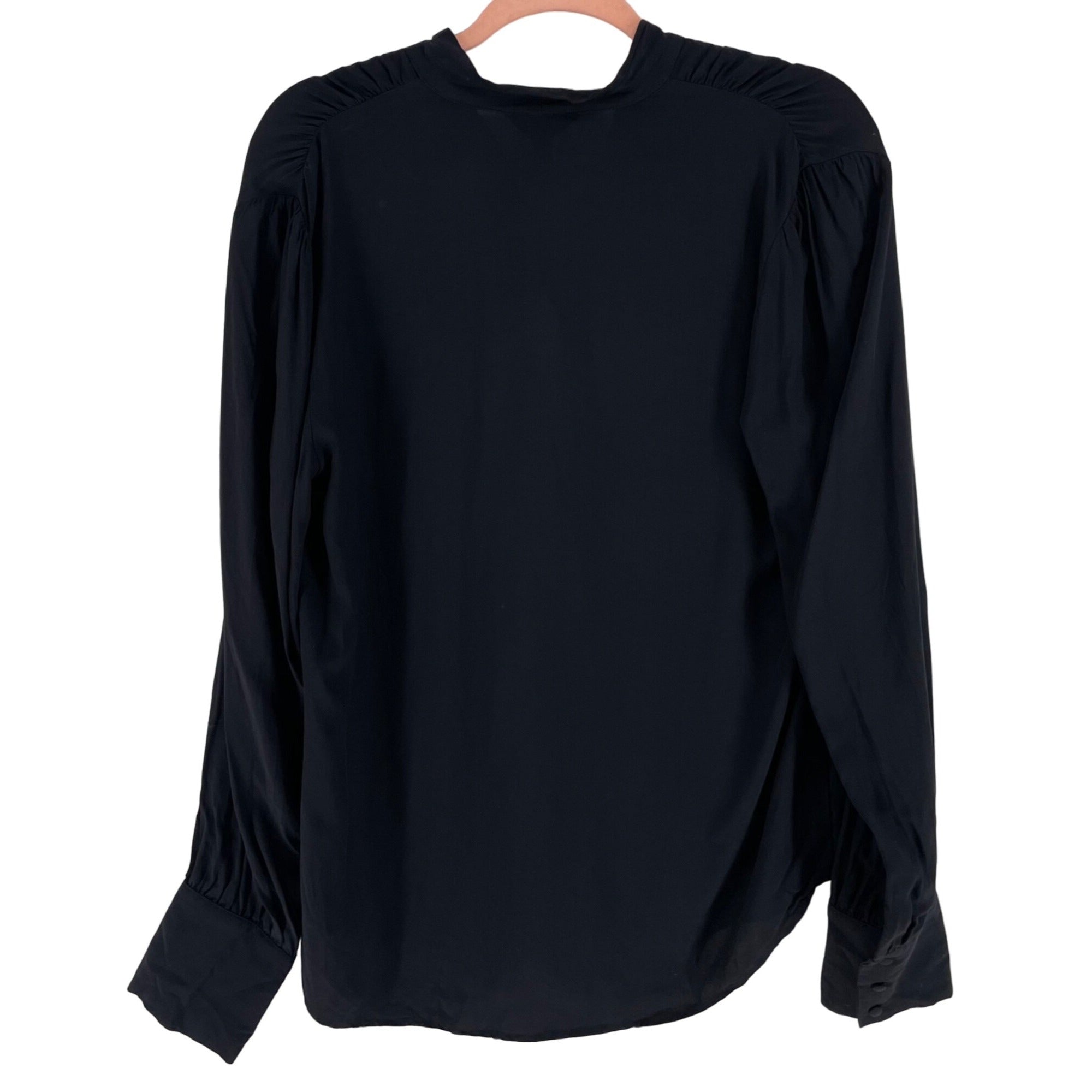 The Limited Women's Size Medium Black Long-Sleeved Button-Down Blouse