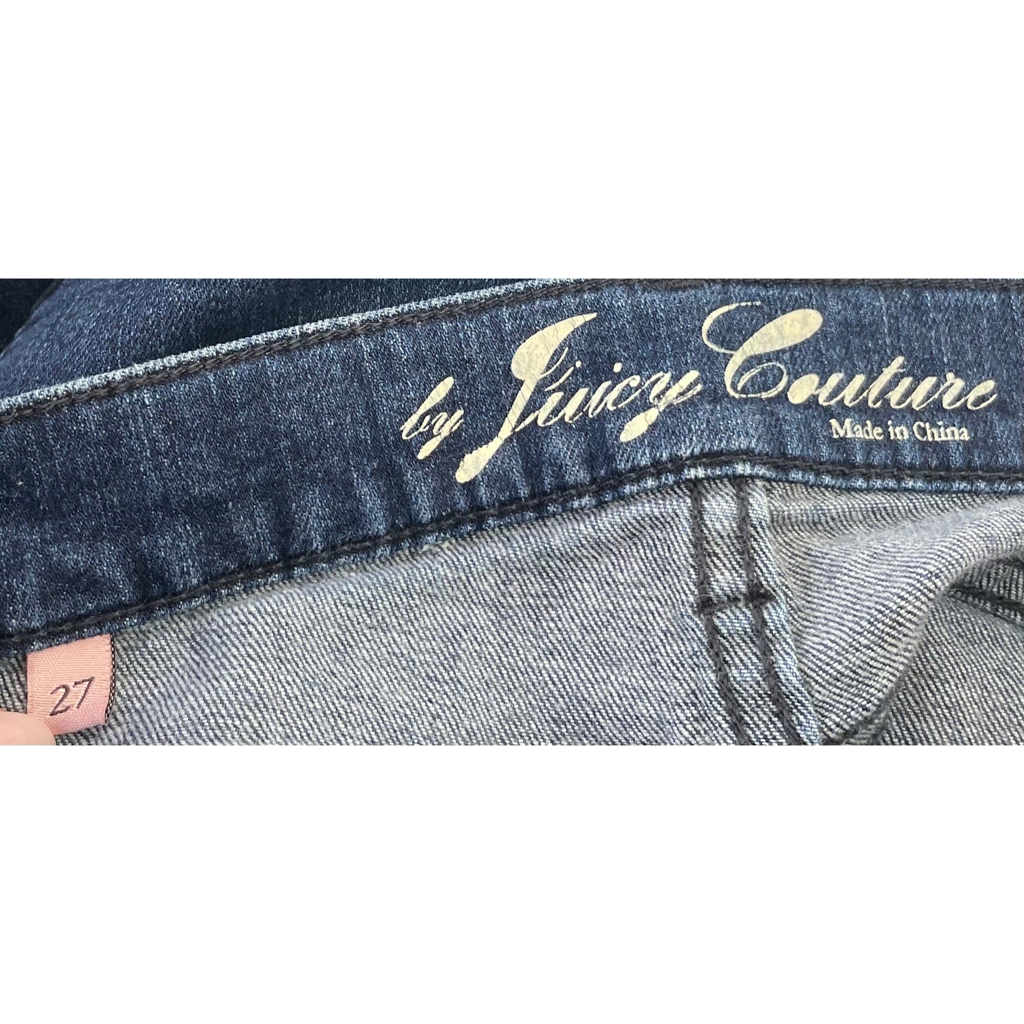 Juicy Couture Women's Size 27 Skinny Blue Jean Denim Pants