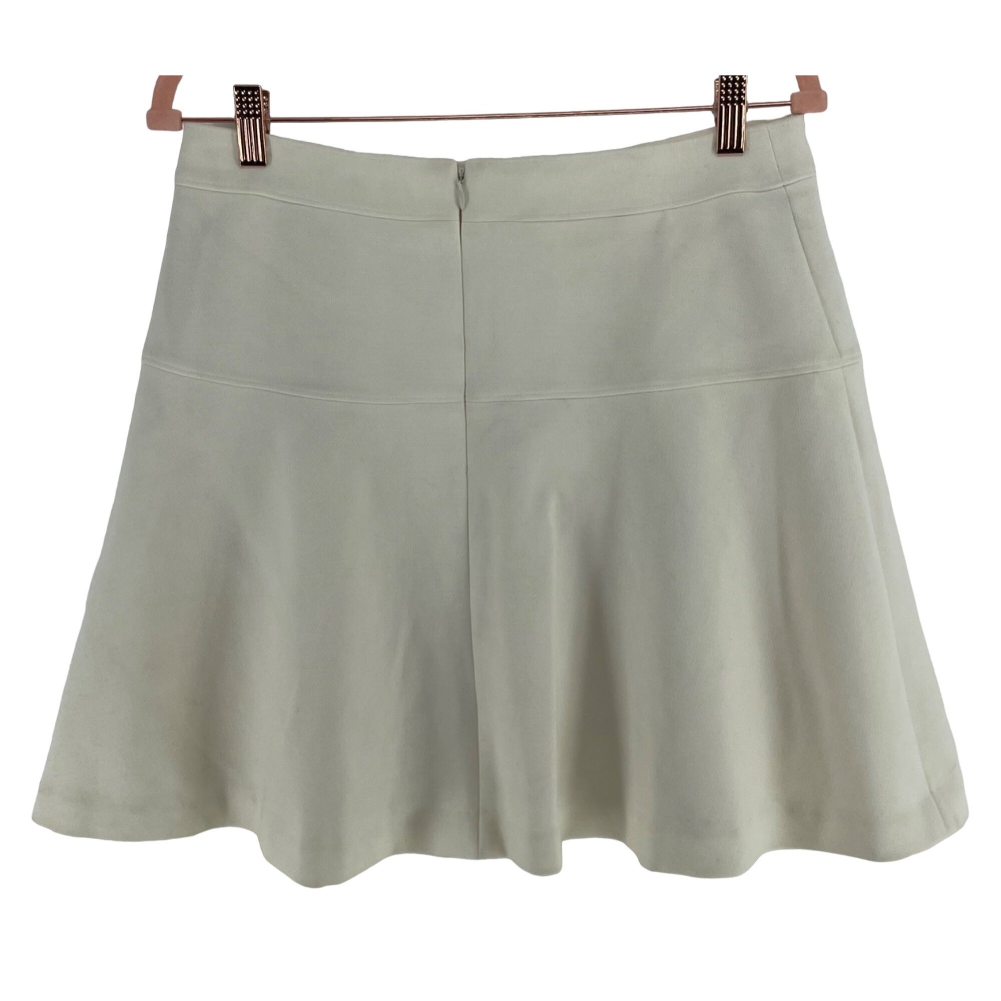 CLEARANCE Banana Republic Women's Size 8 Cream A-Line Pleated Mini Skirt