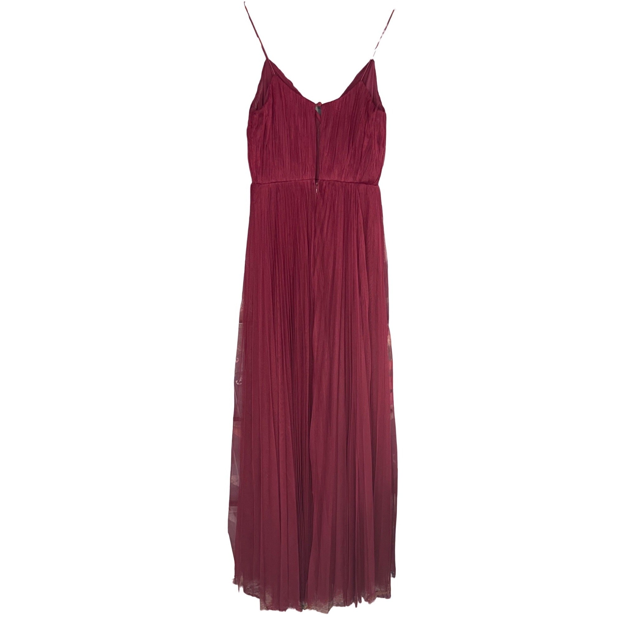 ASOS Women's Size 4 Spaghetti Strap Burgundy Maxi Gown