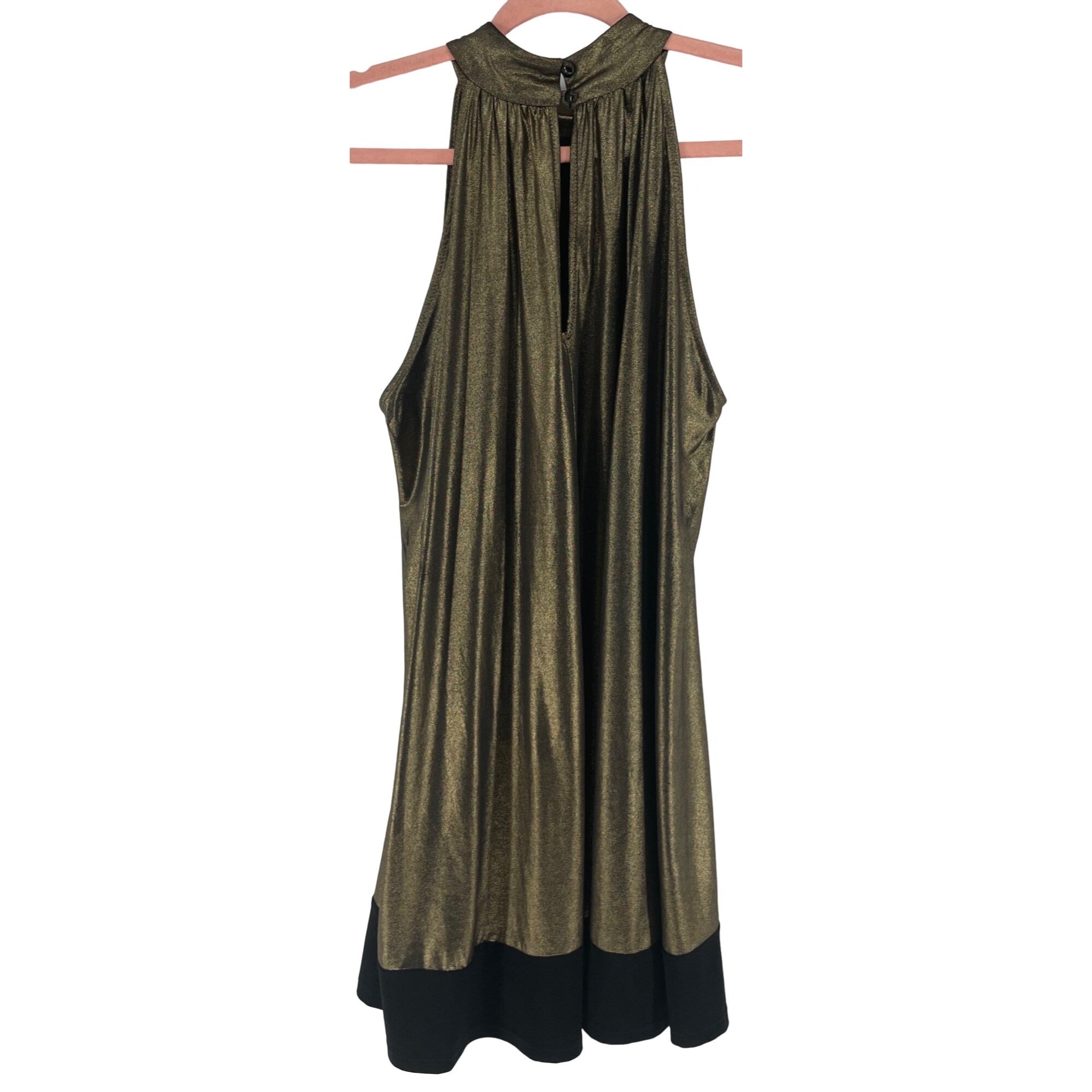 Geri C. New York Women's Size Small/Medium Sleeveless Gold/Black Shimmery Dress