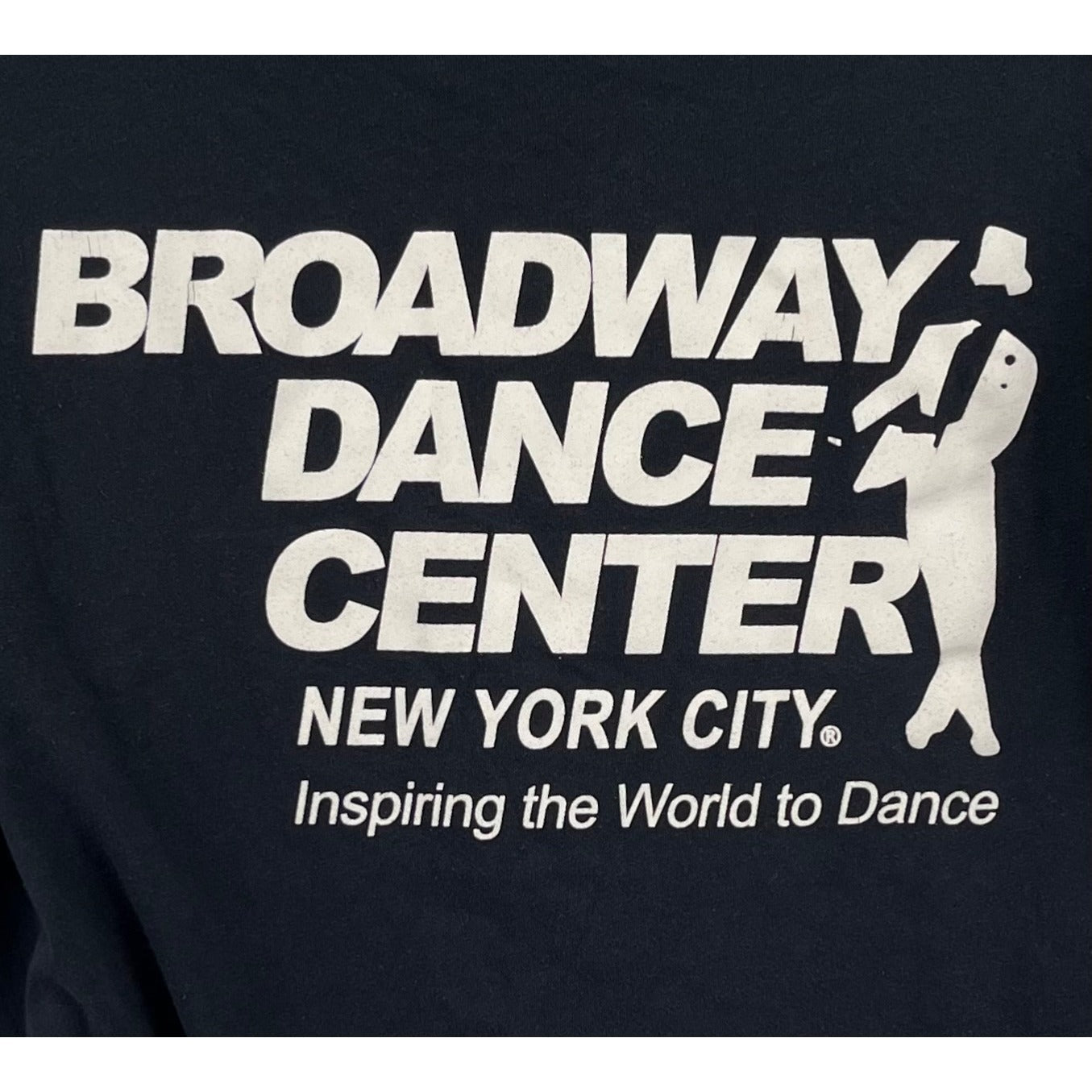 MV Sport Women's Size XL Black & White Broadway Dance Center Slouchy T-Shirt