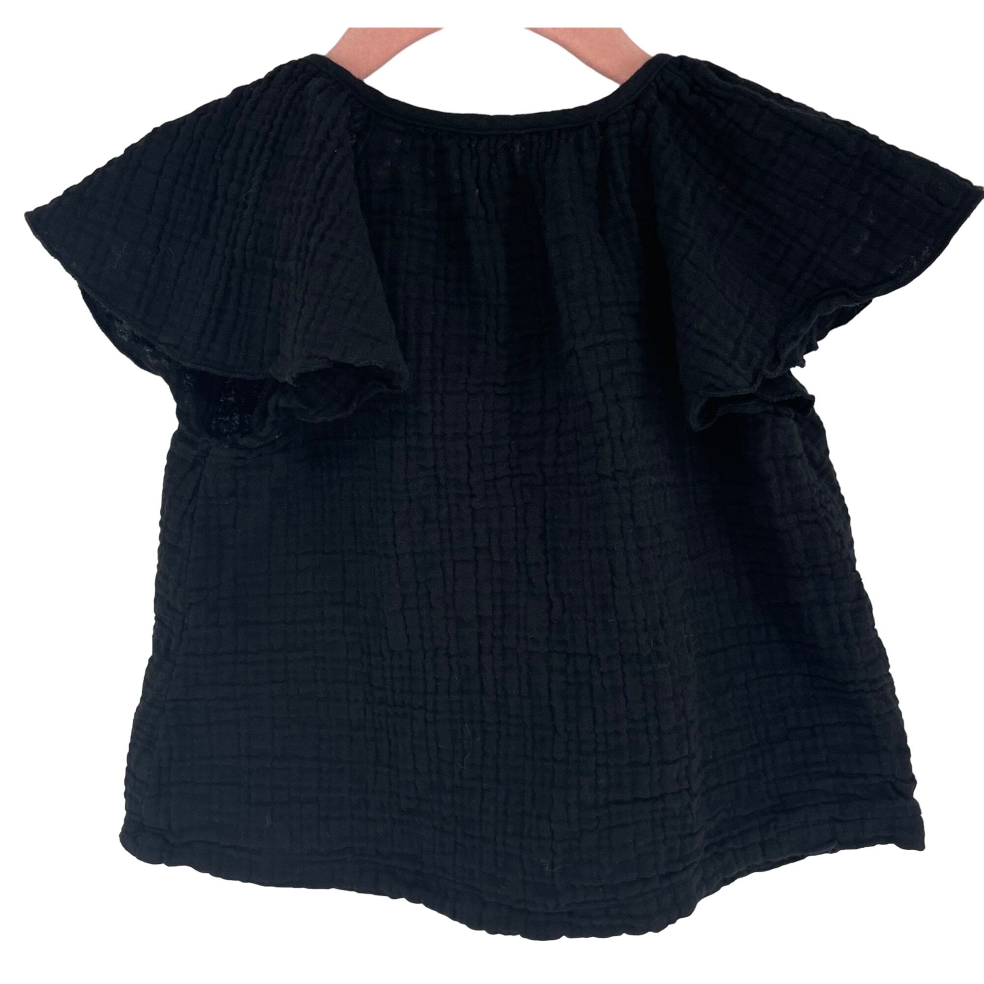 Zara Girl's Size 2-3 Years Black Button-Down Shirt