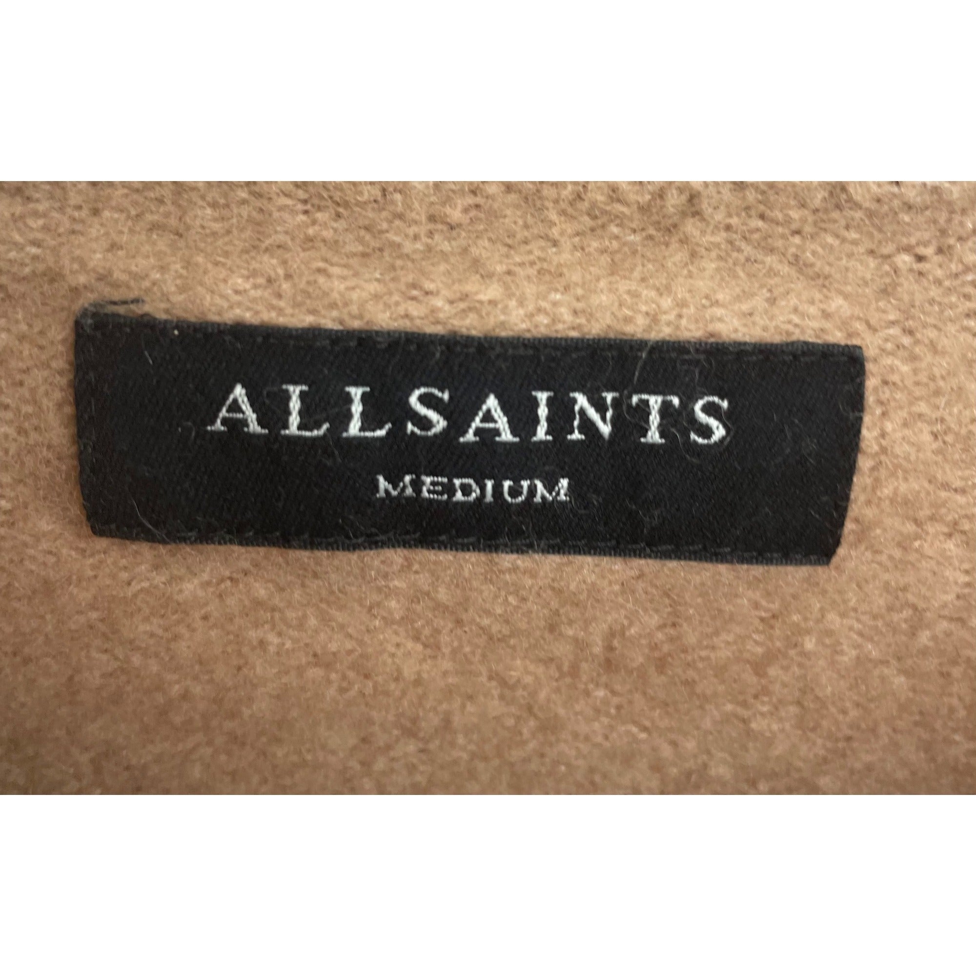 AllSaints Men's Size Medium Hawk Crew Neck Light Brown Wool Blend Sweater