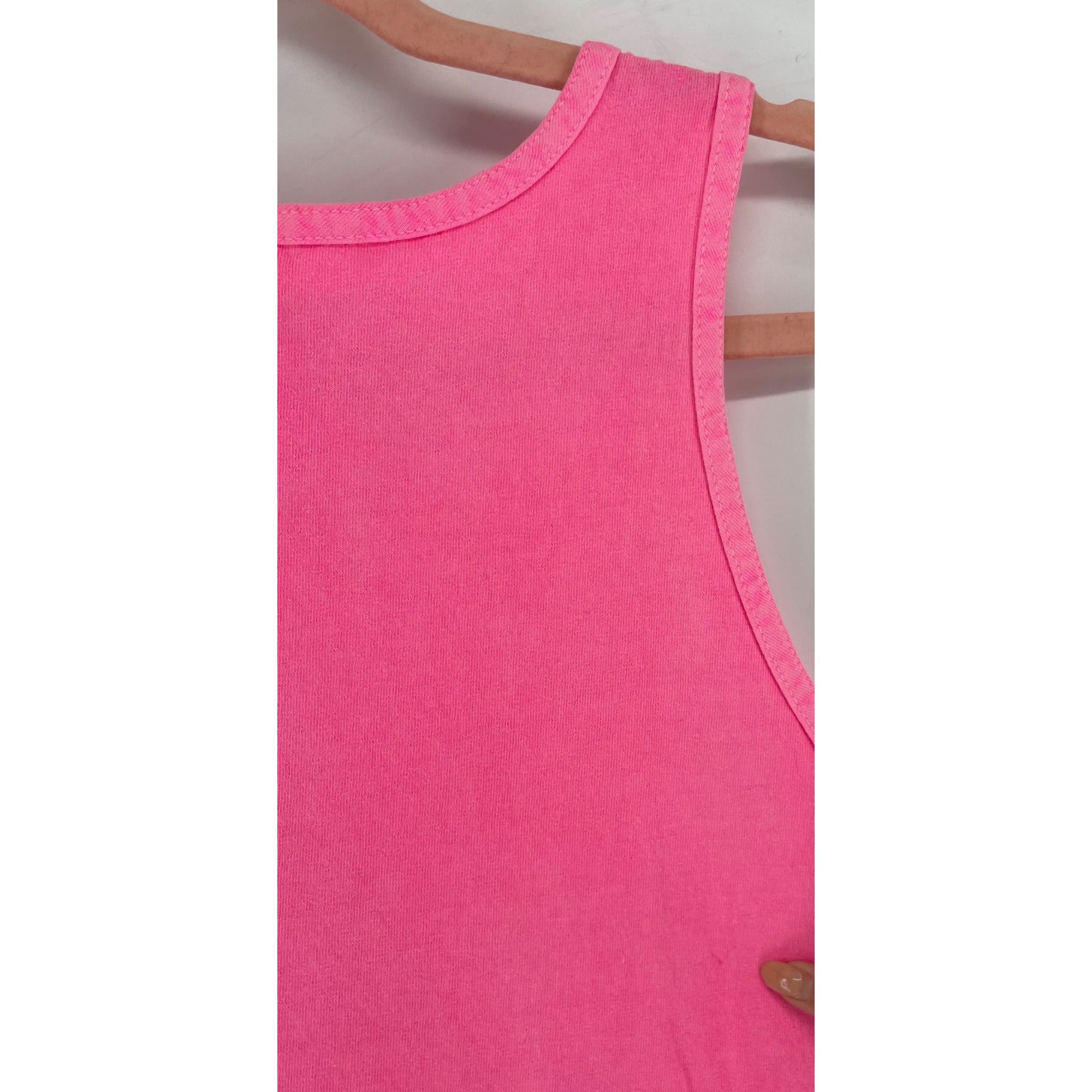 Just Neon Tees Women's Size Small Over-Sized Hot Pink Cape Cod Graphic Tank