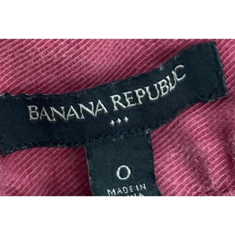 Banana Republic Women's Size 0 Cherry/Mauve Pink Denim Mini Skirt