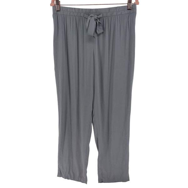 Primark Cares Women's Size 10 Light Greyish/Blue Mock Linen Elastic Waist Band Pants