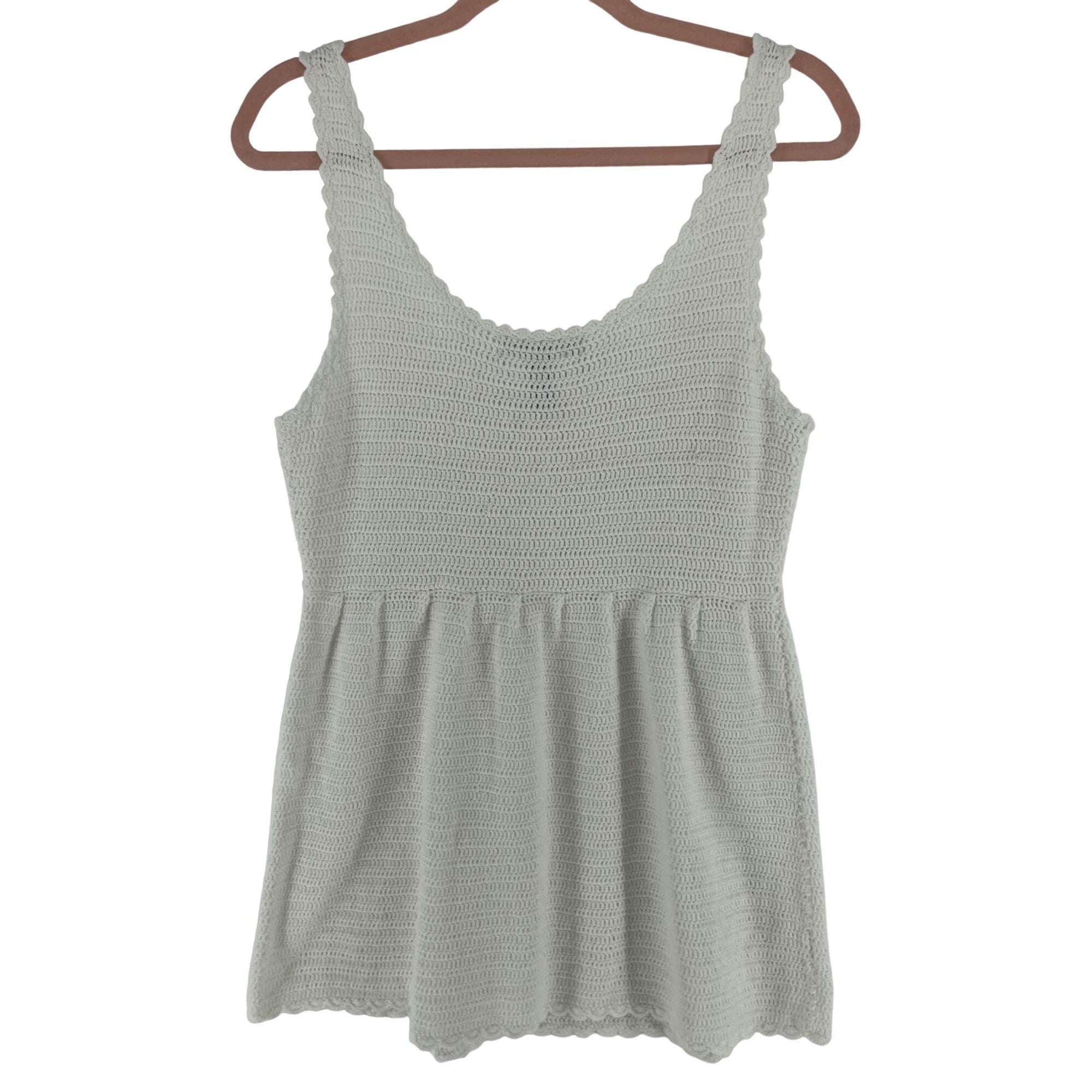 I.N.C. Women's Size Medium White Sleeveless Knitted A-Line Top