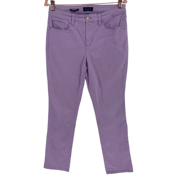 Charter Club Women's Size 10 Lexington Straight Lilac Purple Denim Pants