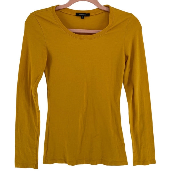 Ambiance Women's Size Small Mustard Yellow Long-Sleeved Top