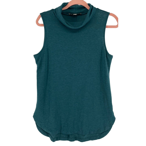 LOFT Women's Size Small Sleeveless Teal Cowl Neck Sweater