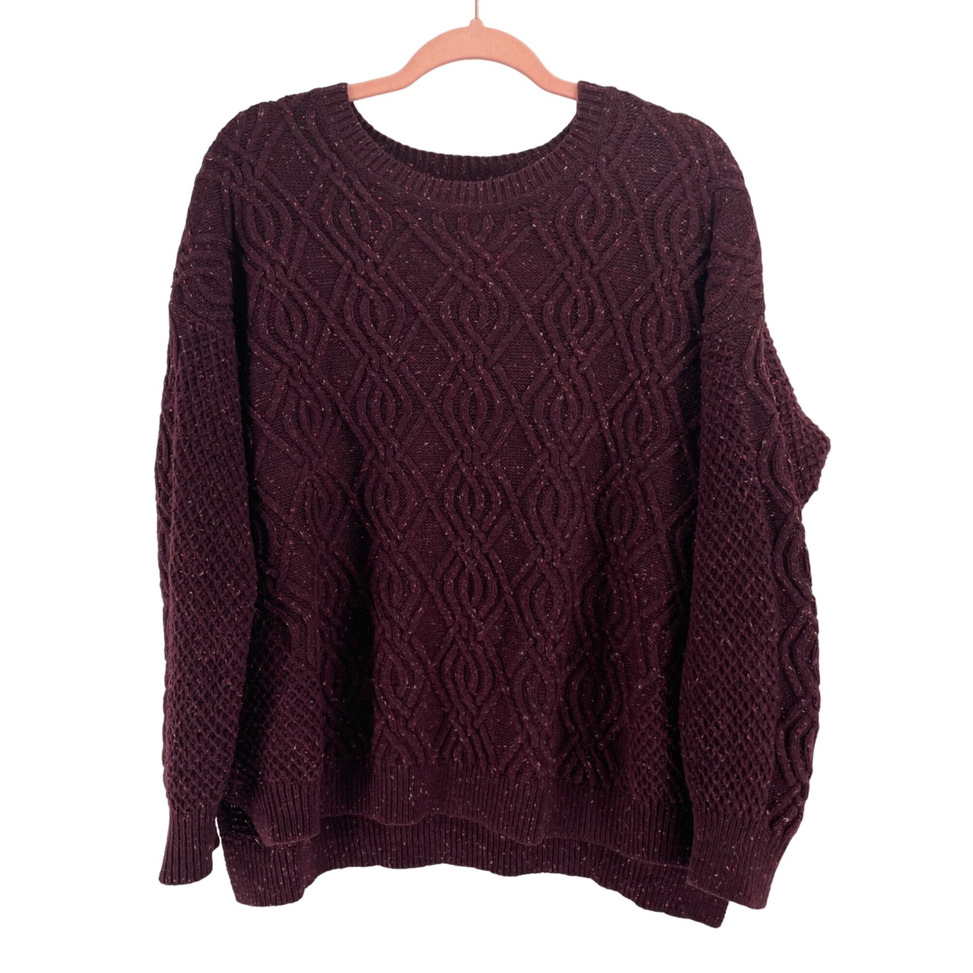 Time And True Women’s XXXL (22) Burgundy/Maroon Crew Neck Sweater