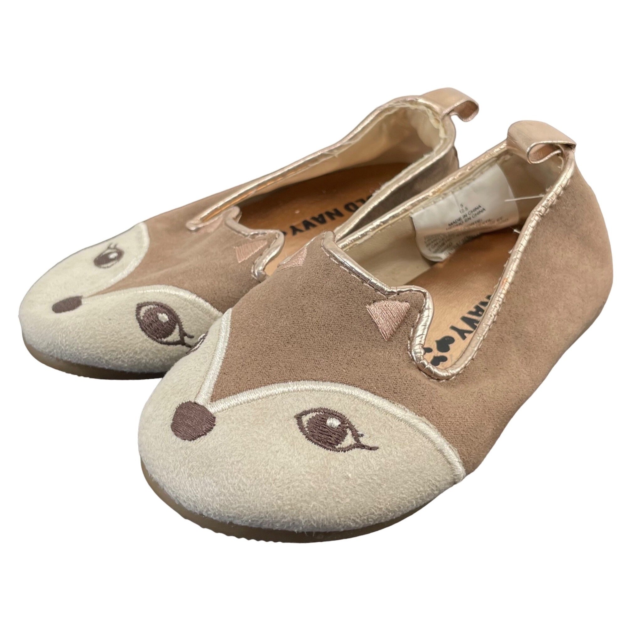 Old Navy Girl's Size 5 Chipmunk Face Multi-Colored Flat Shoe