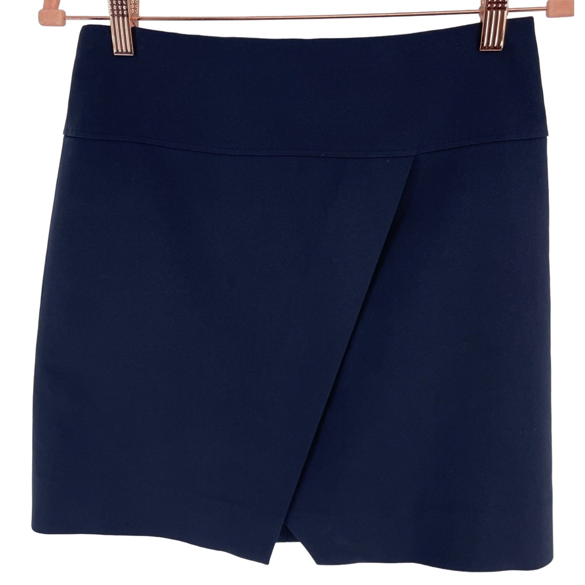 J. Crew Women's Size 2 Navy Blue Wrap Mini Skirt