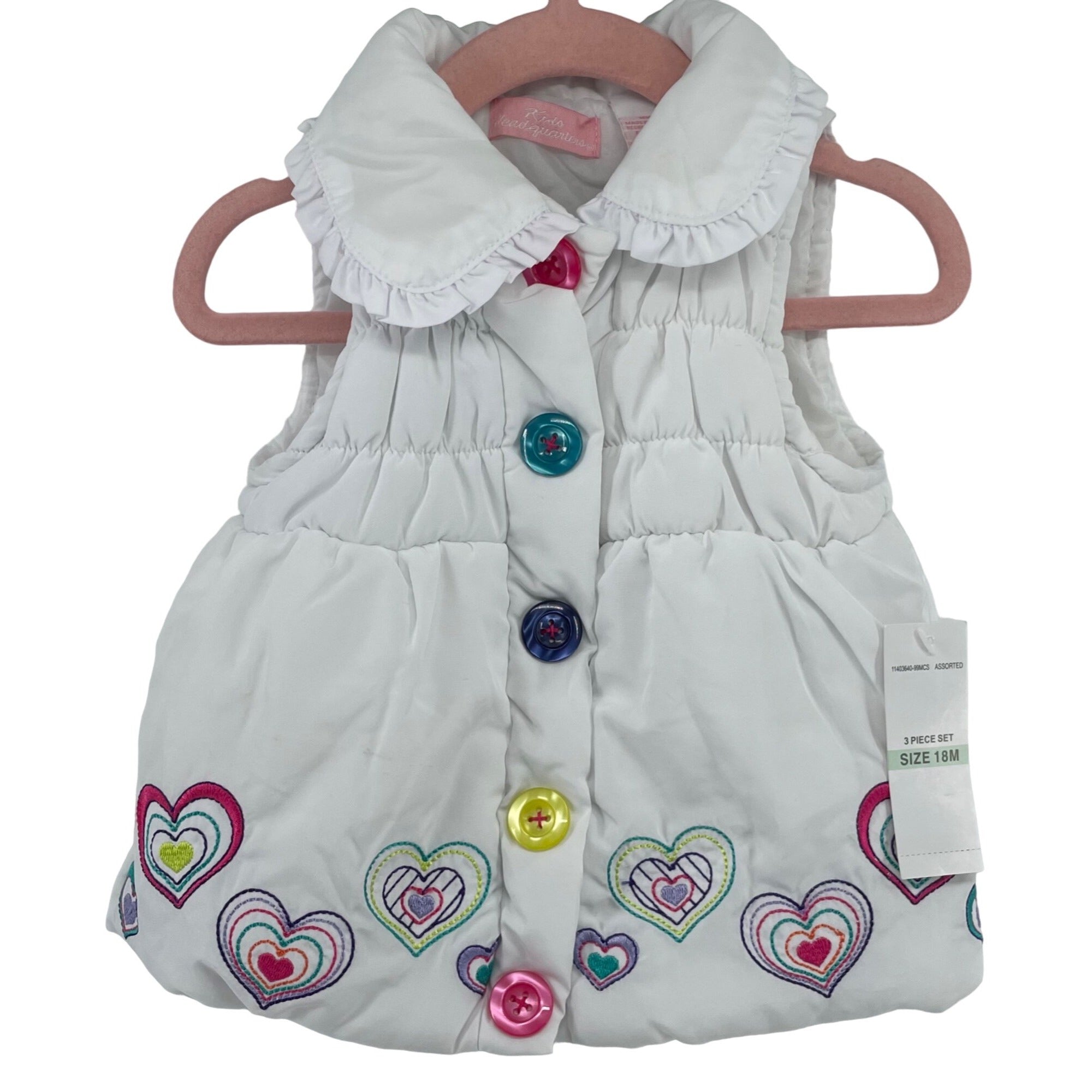 NWT Kido Headquarters Baby Girl's Size 18 Months Puffer Vest