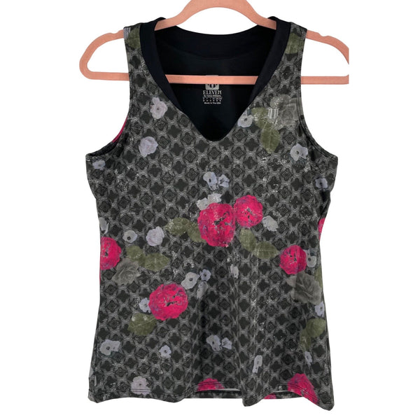 ELEVEN by Serena Williams Women's Size Medium Grey/Multi-Colored Tennis Workout Tank Top