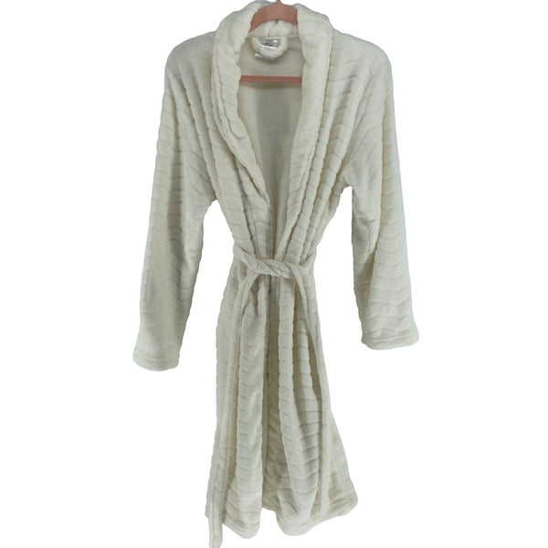 CVS Pharmacy Women's One Size Fits Most White Cozy Plush Bathrobe W/ Sash