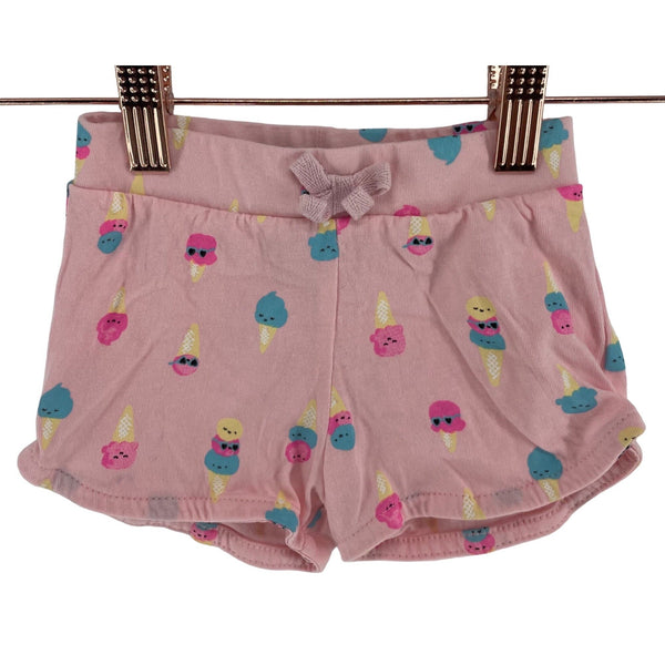 Primark Baby Girl's 9-12 Months Pink Ice Cream Cone Print Shorts