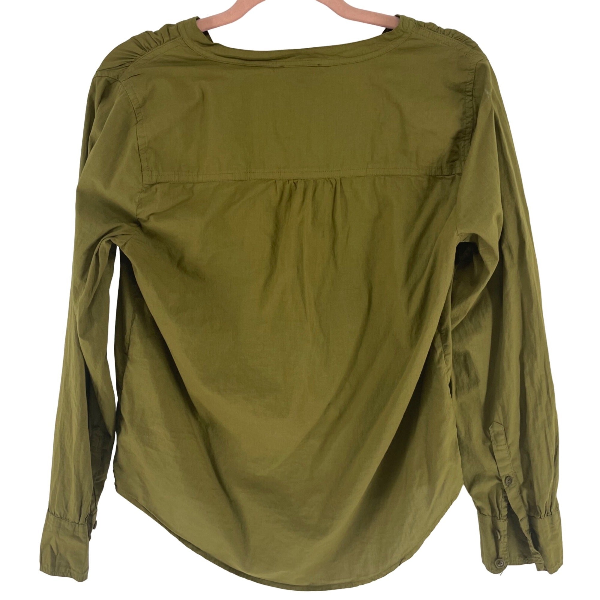 J. Crew Women's Size Small Olive Green Long-Sleeved Top