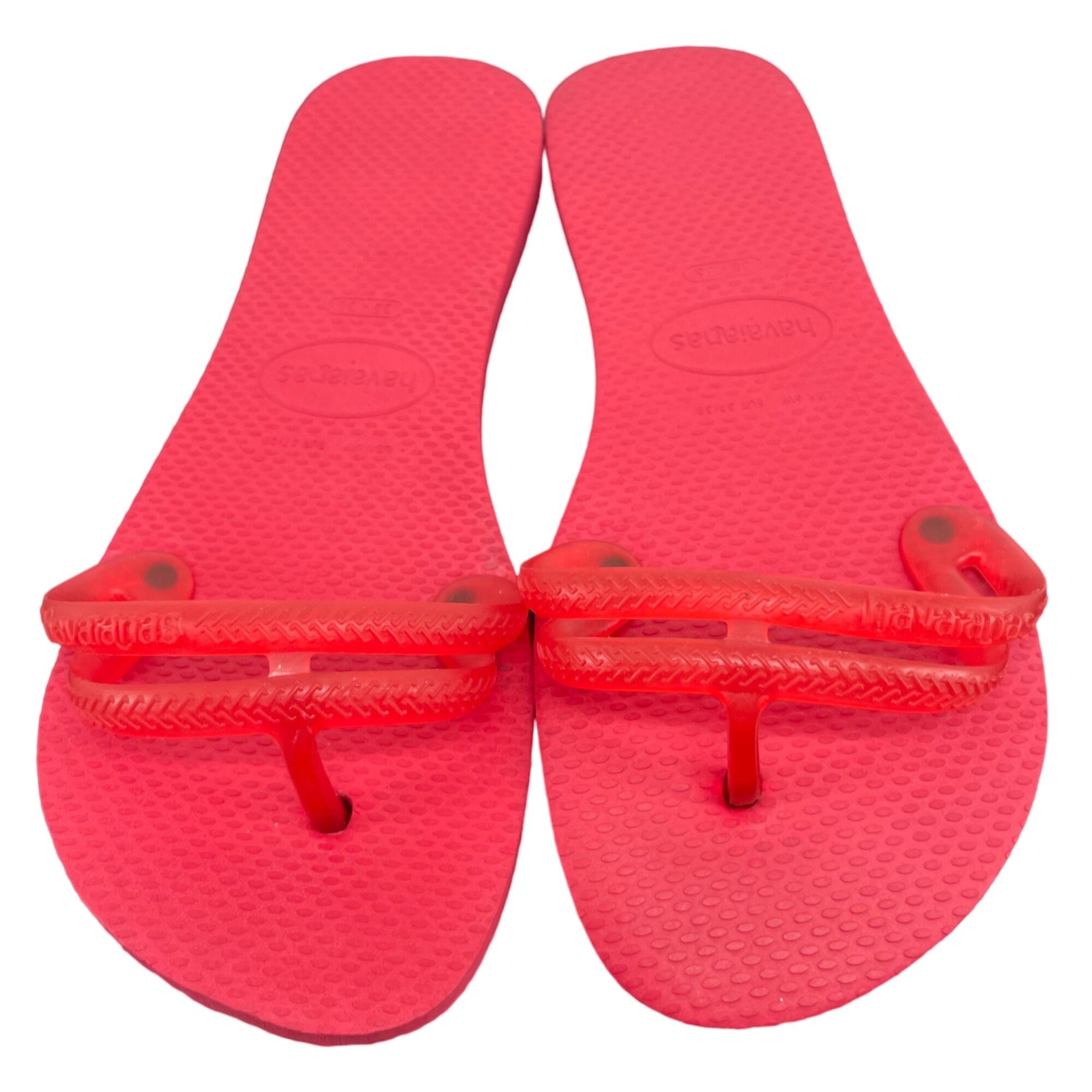 Havaianas Women's Size 6 Coral Pink Flip Flops