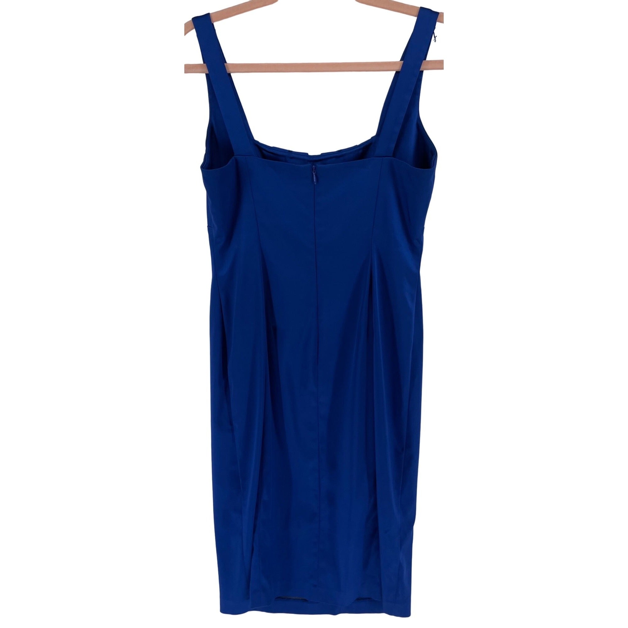 Calvin Klein Women's Size 4 Cobalt Blue Satin Sleeveless Cocktail Dress