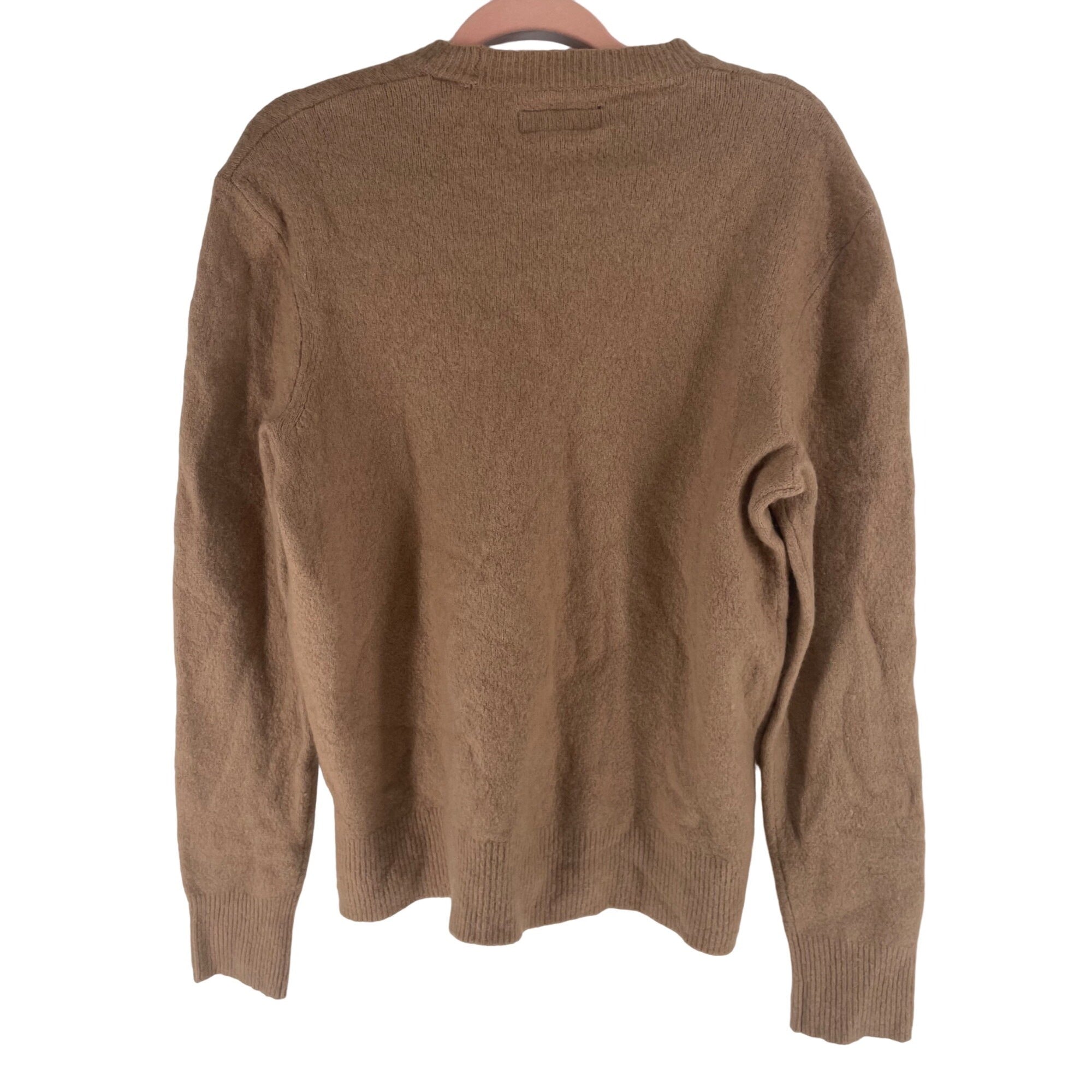 AllSaints Men's Size Medium Hawk Crew Neck Light Brown Wool Blend Sweater