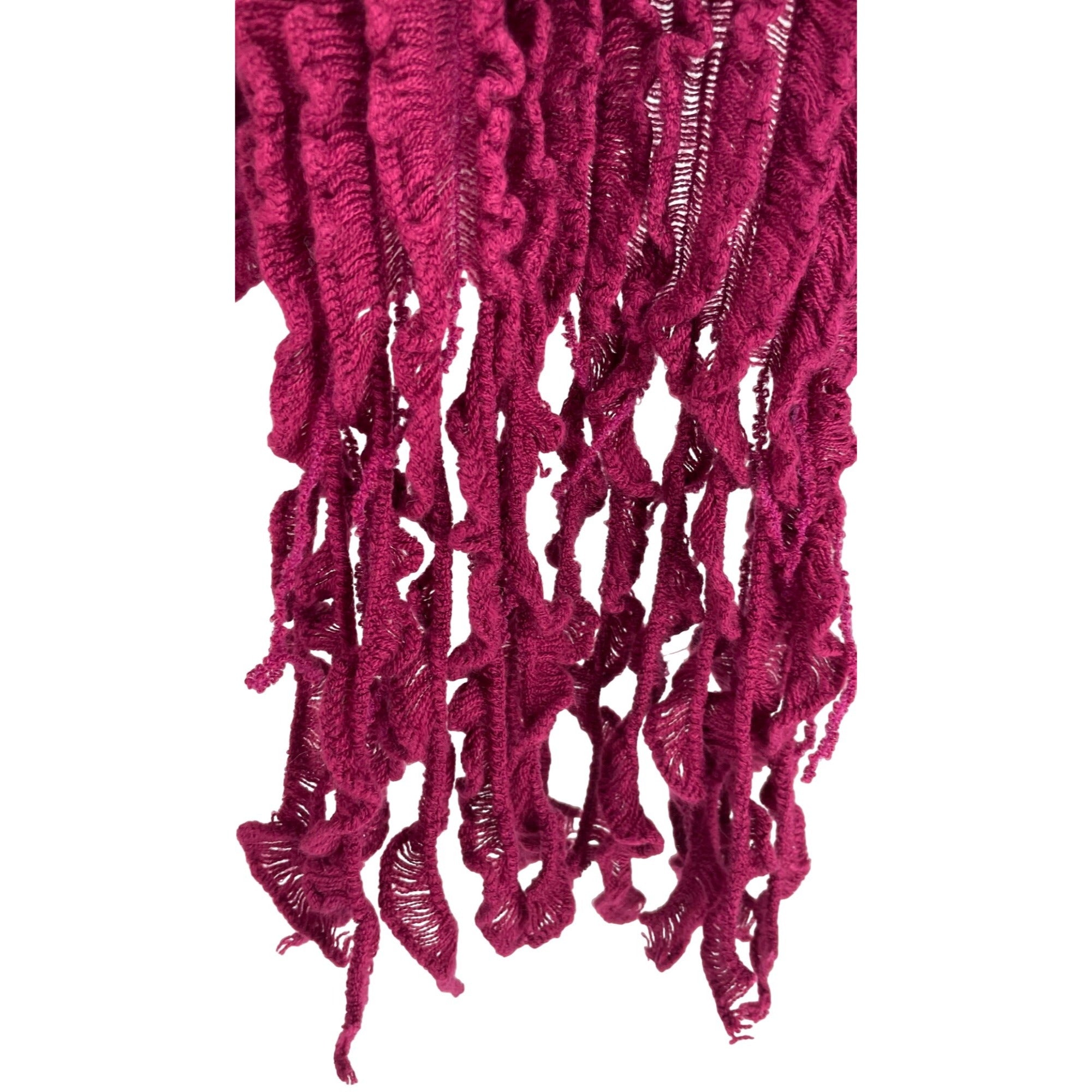 NWOT Women's Magenta Knit Scarf W/ Tassels