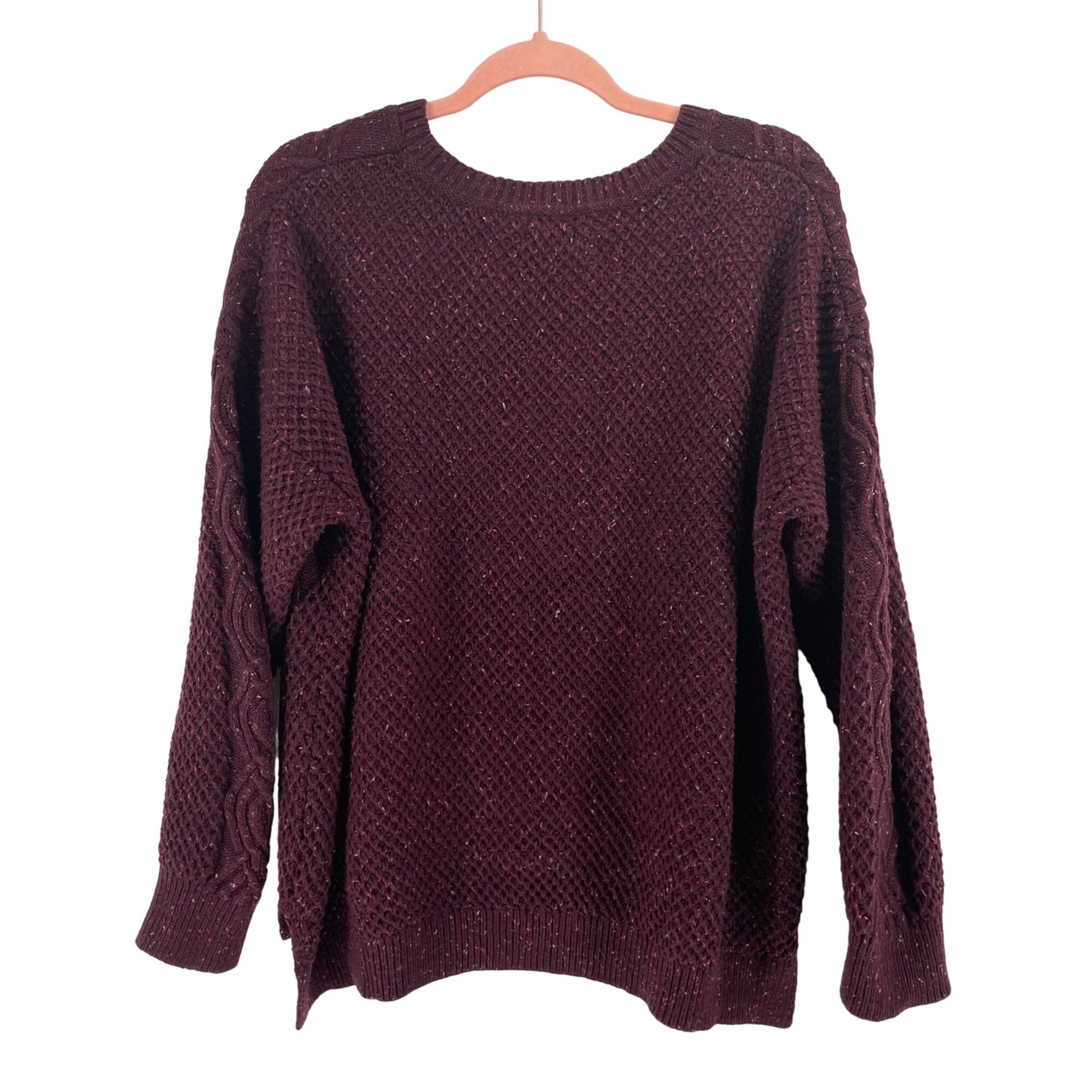 Time And True Women’s XXXL (22) Burgundy/Maroon Crew Neck Sweater