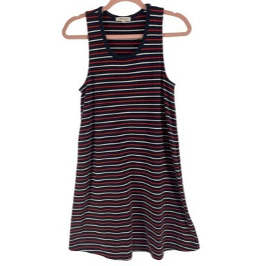 Madewell Women's Size Small Navy/Red/White A-Line Striped Tank Dress