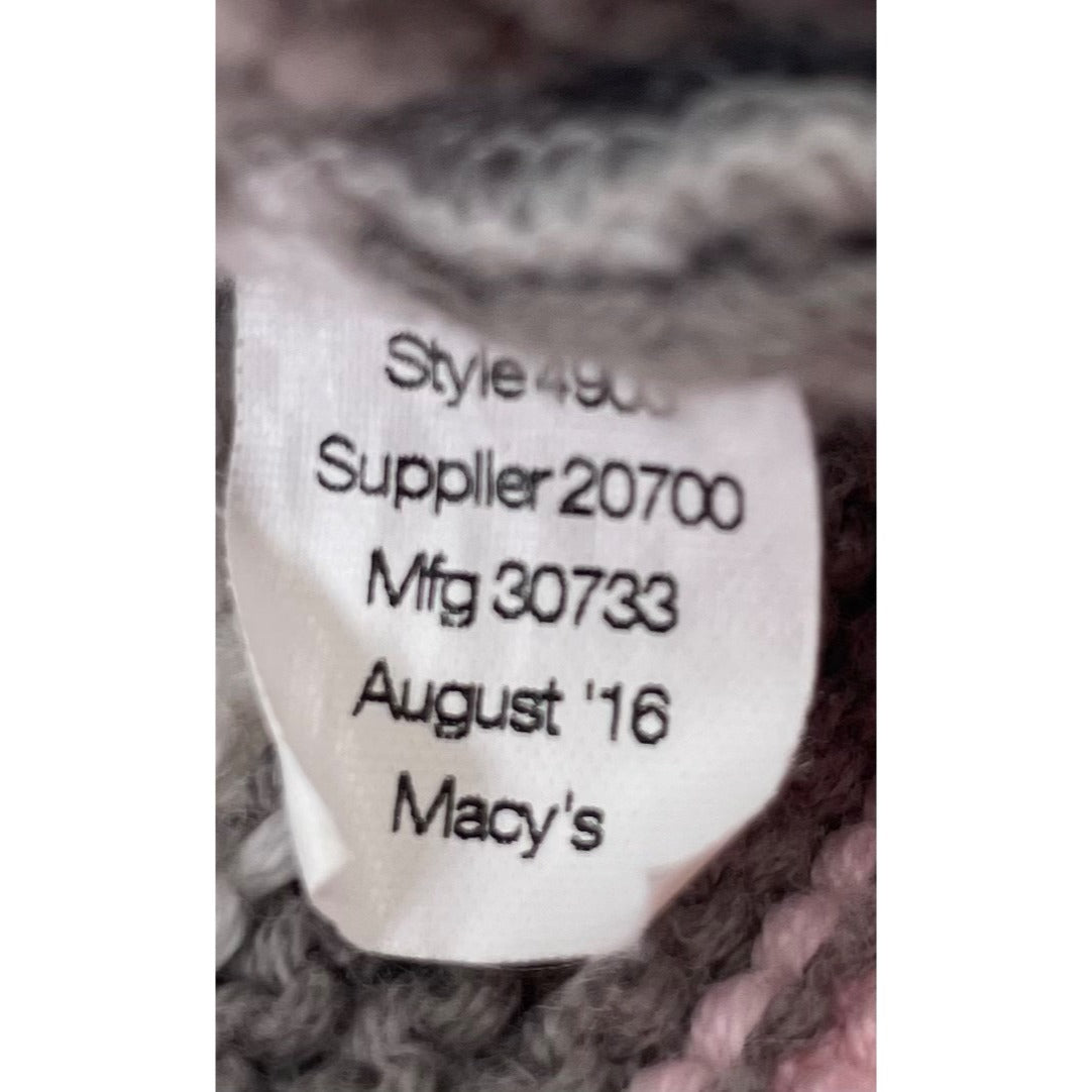 First Impressions Play Baby Girl's Size 12 Months Grey & Pink Striped Cardigan