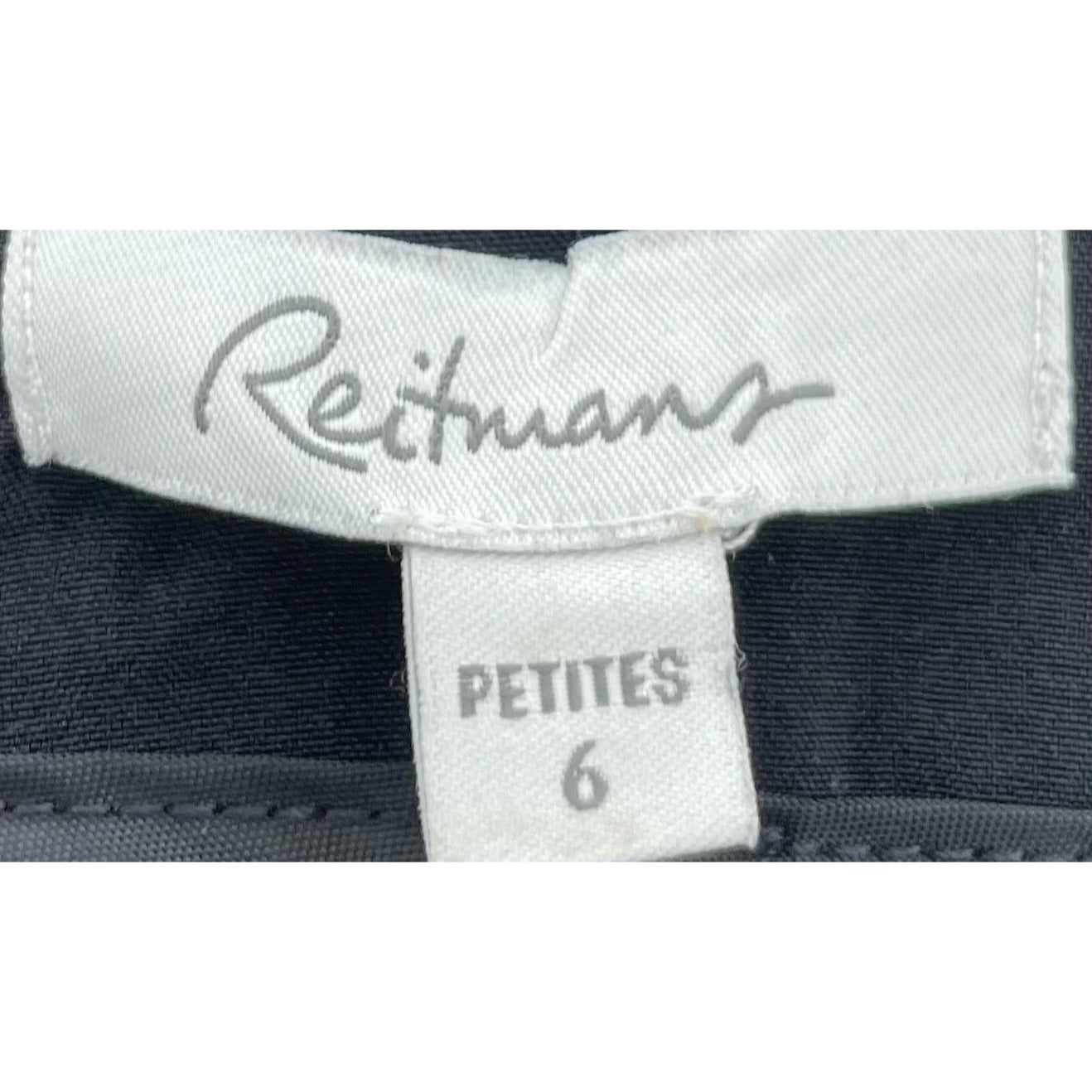 Reitman's Women's Size 6 Petites 3/4 Quarter Length Sleeve Black Blazer