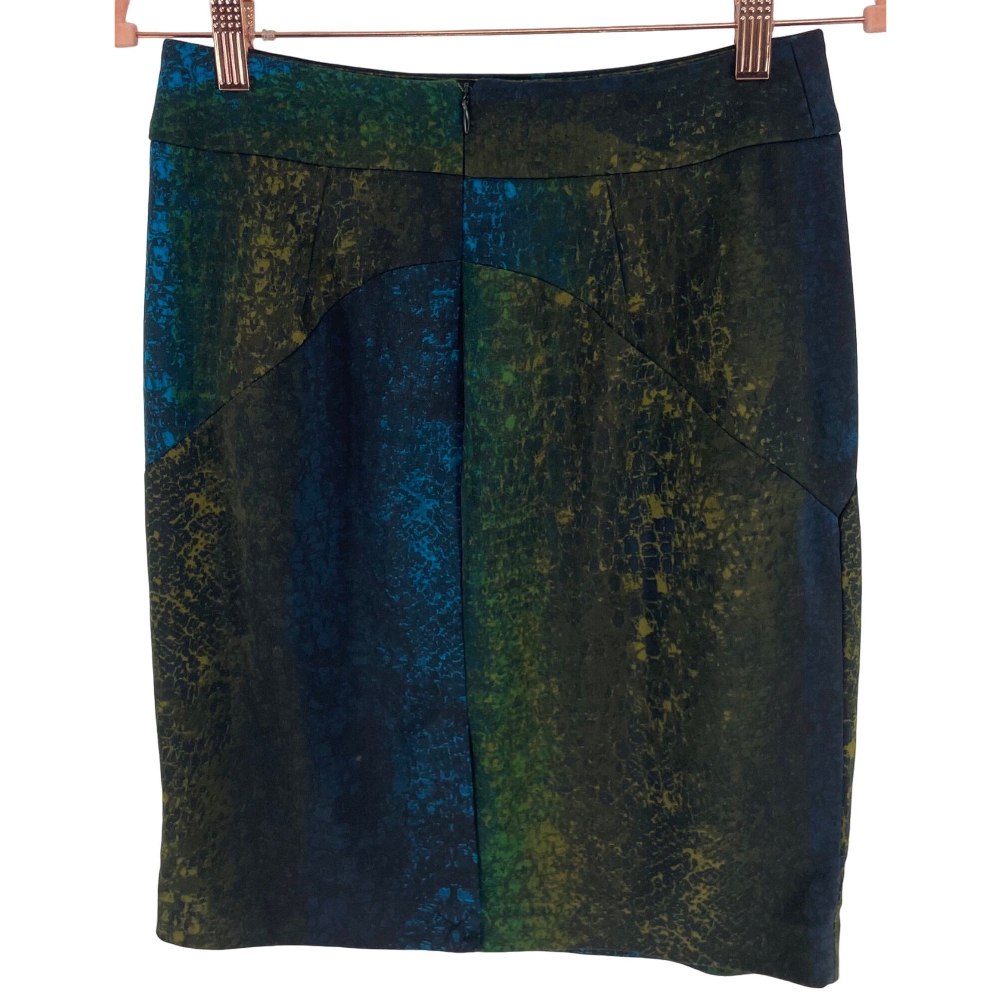 Premise Women's Size 4 Black, Blue & Green Pencil Skirt