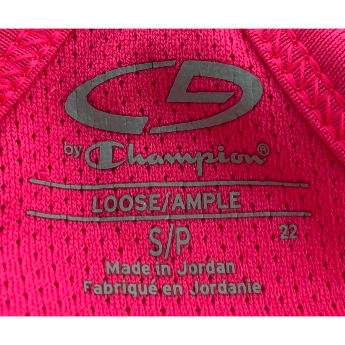 Champion Women's Size Small Hot Pink Workout Top W Built-In Sports Bra