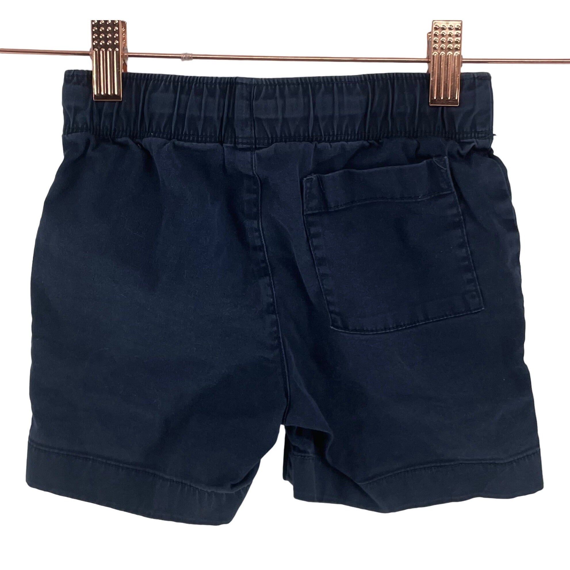 J. Crew Crewcuts Boy's Toddler Age 3 Navy Blue Elastic Waist Band Cargo Shorts