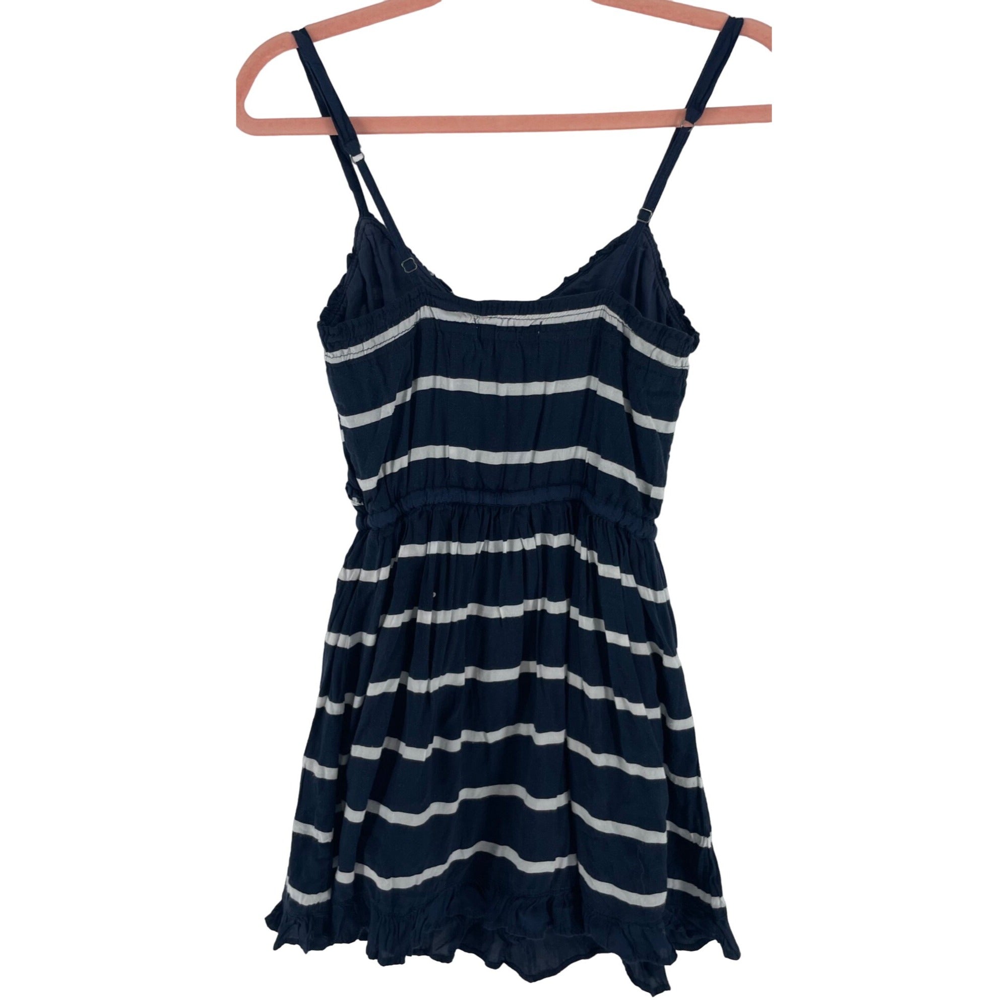 Abercrombie & Fitch Women's XS Navy & White Striped Spaghetti Strap Mini Dress