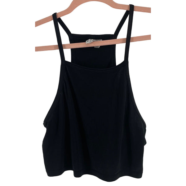 H&M Women's Size Medium Black Spaghetti Strap Crop Top