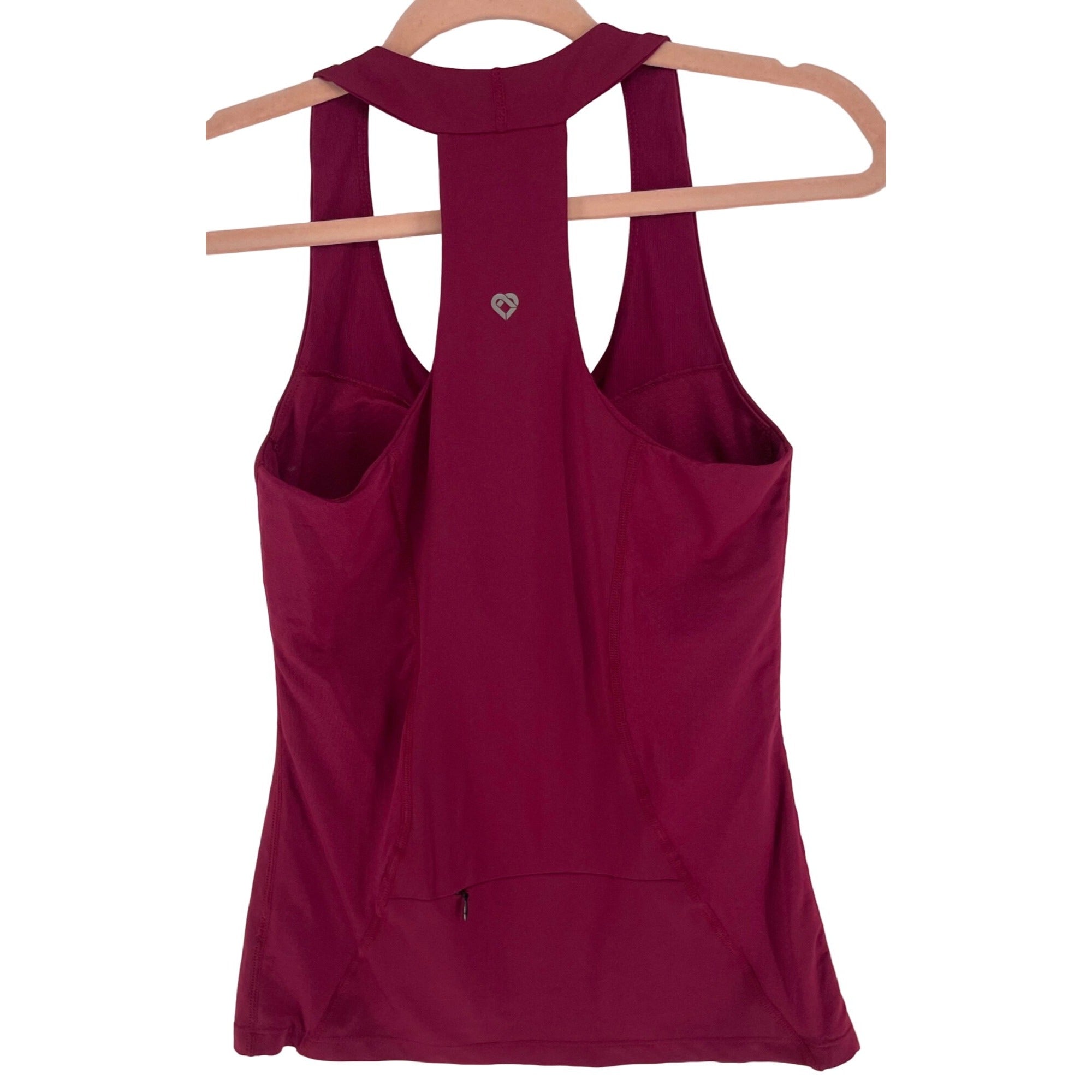 Colosseum Women's Size Small Maroon/Burgundy Padded Workout Tank Top