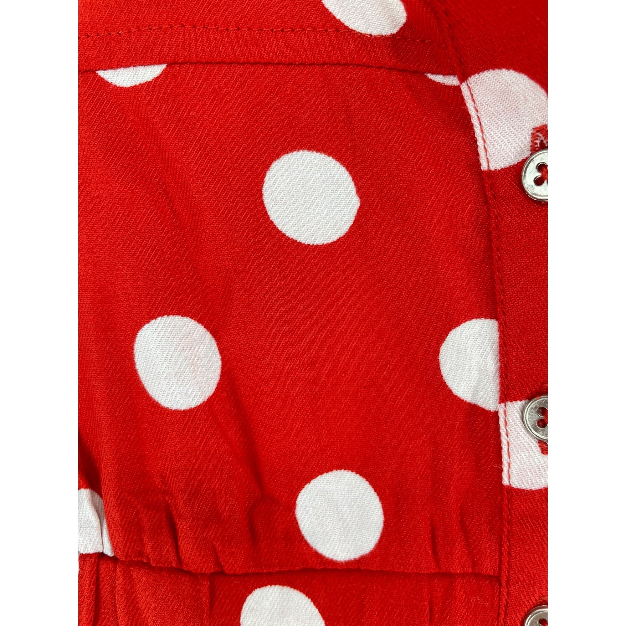 Baby Hop Girl's Baby Size 9-12 Months Orange-Red & White Polka Dot Romper