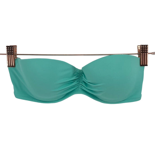 Victoria's Secret Women's Size 32D Teal Green Strapless Bikini Top