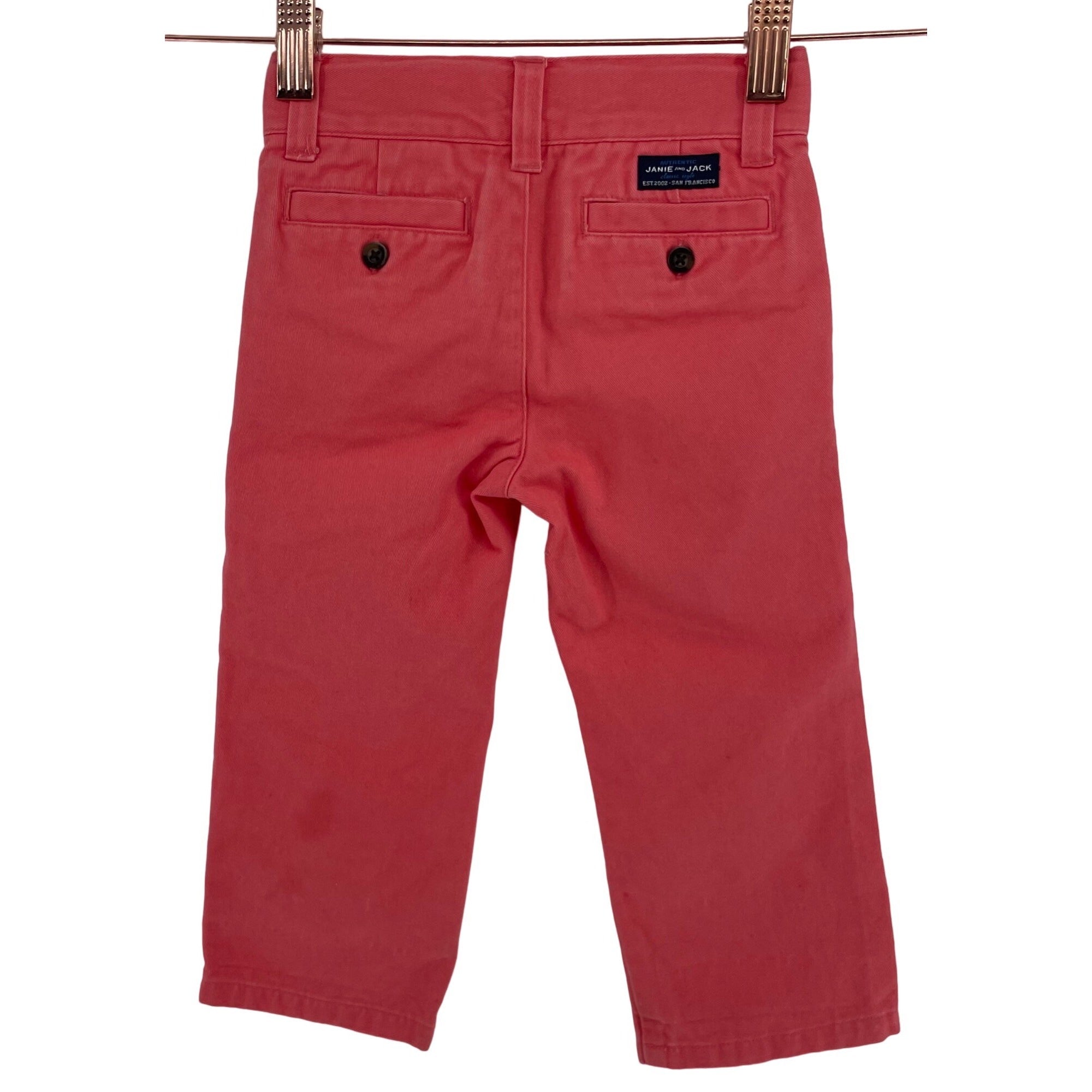 CLEARANCE Janie & Jack Girl's Size 2T Coral Pink Denim Jean Pants