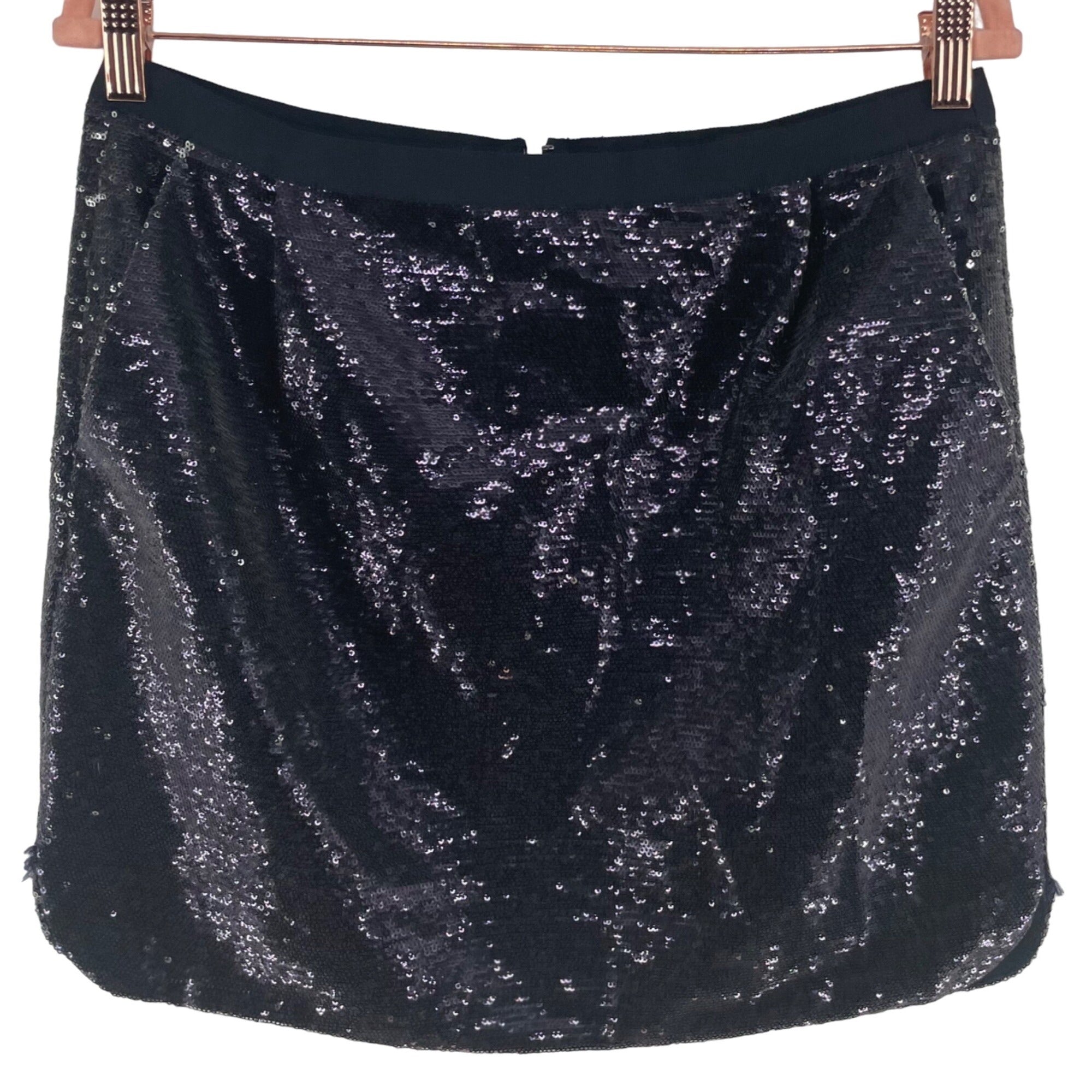 J. Crew Women's Size 6 Navy Blue Sequin Mini Skirt