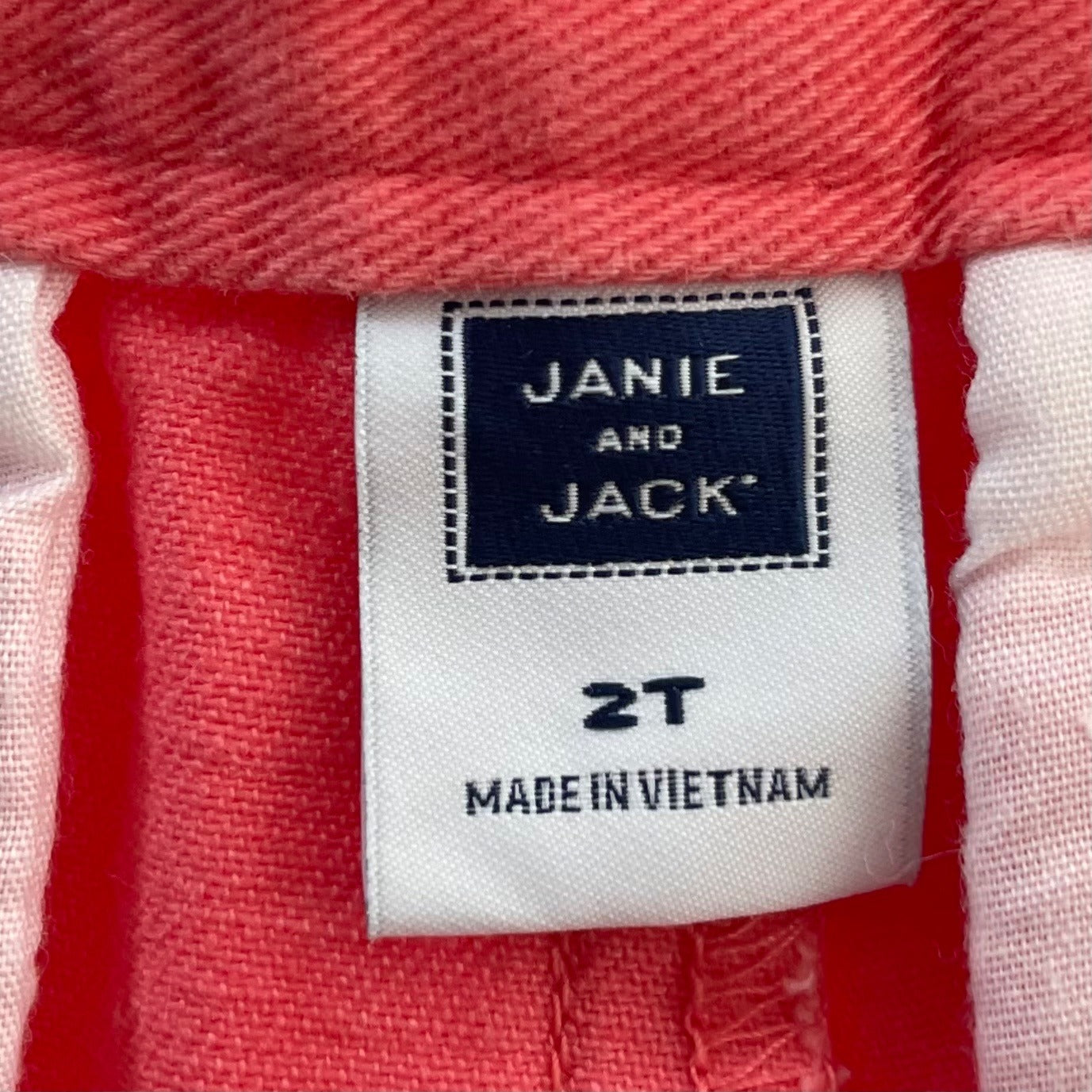 CLEARANCE Janie & Jack Girl's Size 2T Coral Pink Denim Jean Pants