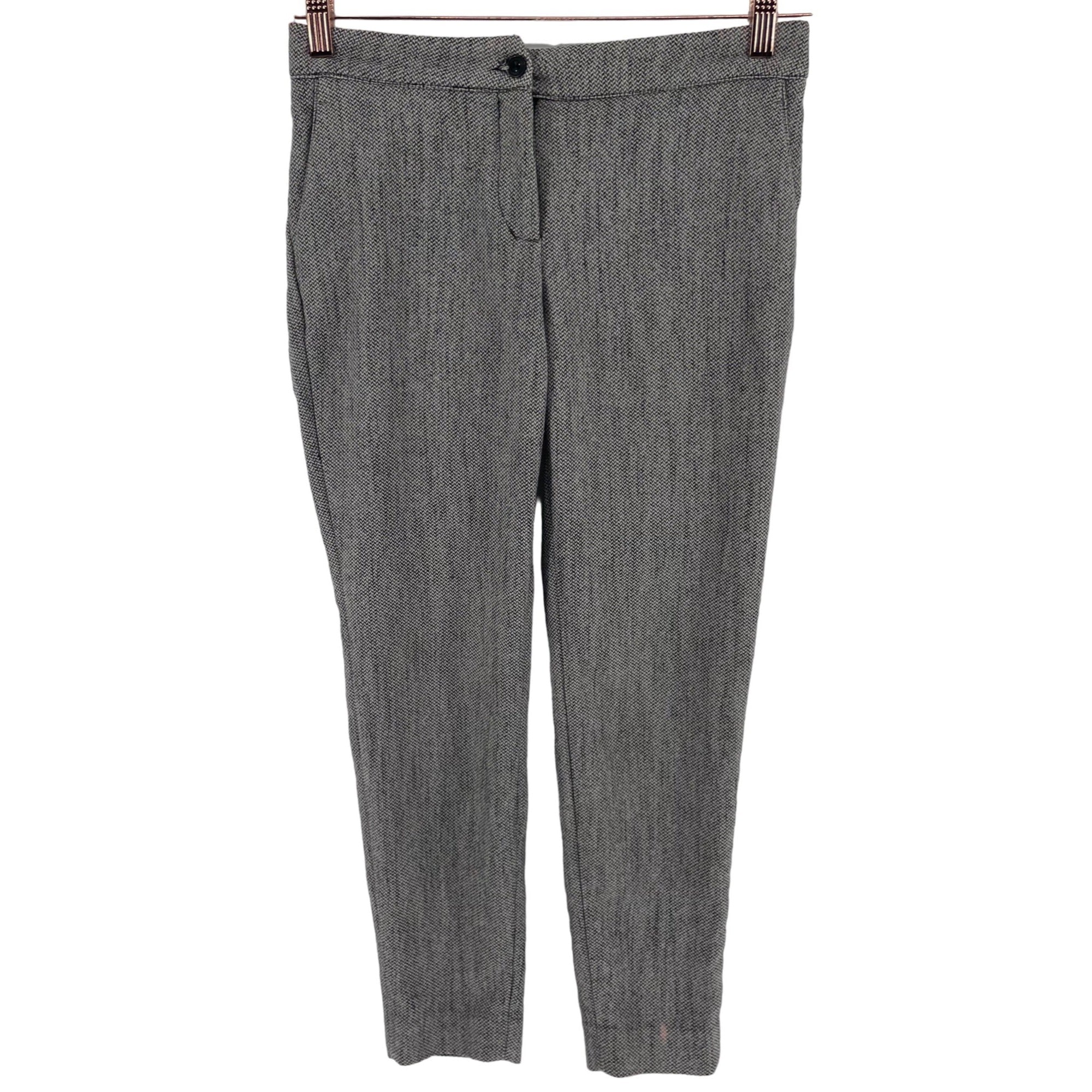 H&M Women's Size 4 Grey Office Skinny Tweed Pants