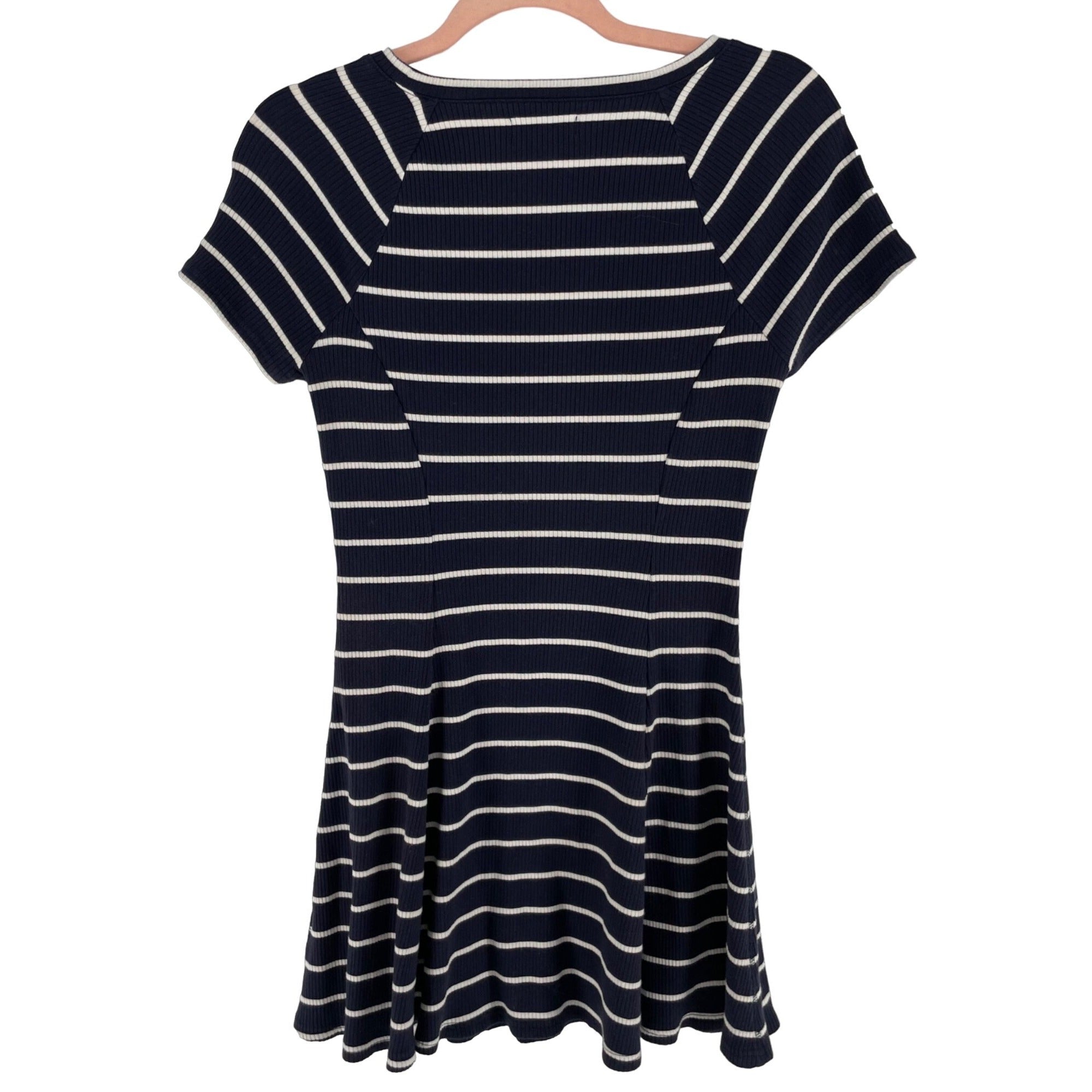 BDG Women's Size Small Navy & White Striped Short-Sleeved Tennis Dress