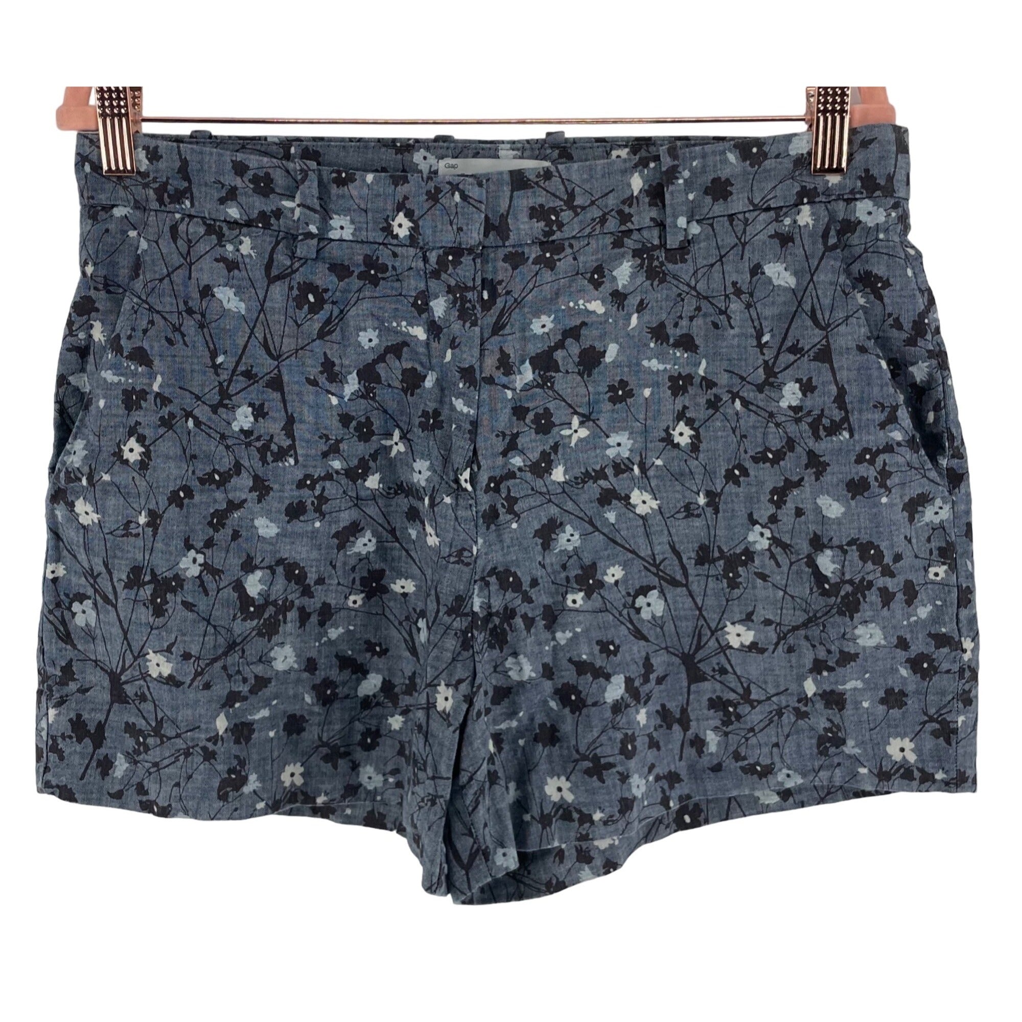 GAP Women's Size 8R Blue/Navy Floral Print Shorts